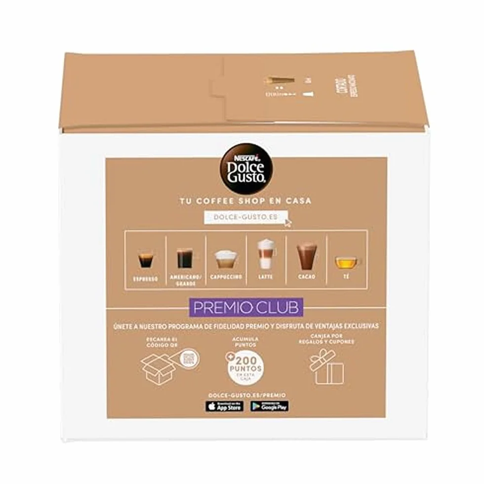 NESCAFÉ Dolce Gusto Cortado Cápsulas de Café 90 Cápsulas (3 x 30) Notas a almendra tostada Originales