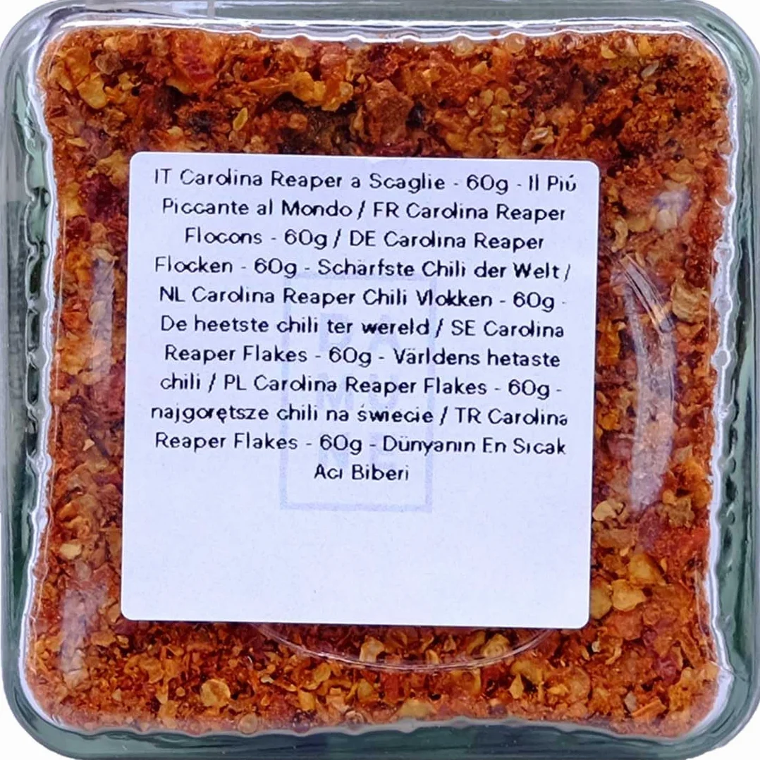 DAMUNE Carolina Reaper Escamas 60g Chile más Picante del Mundo
