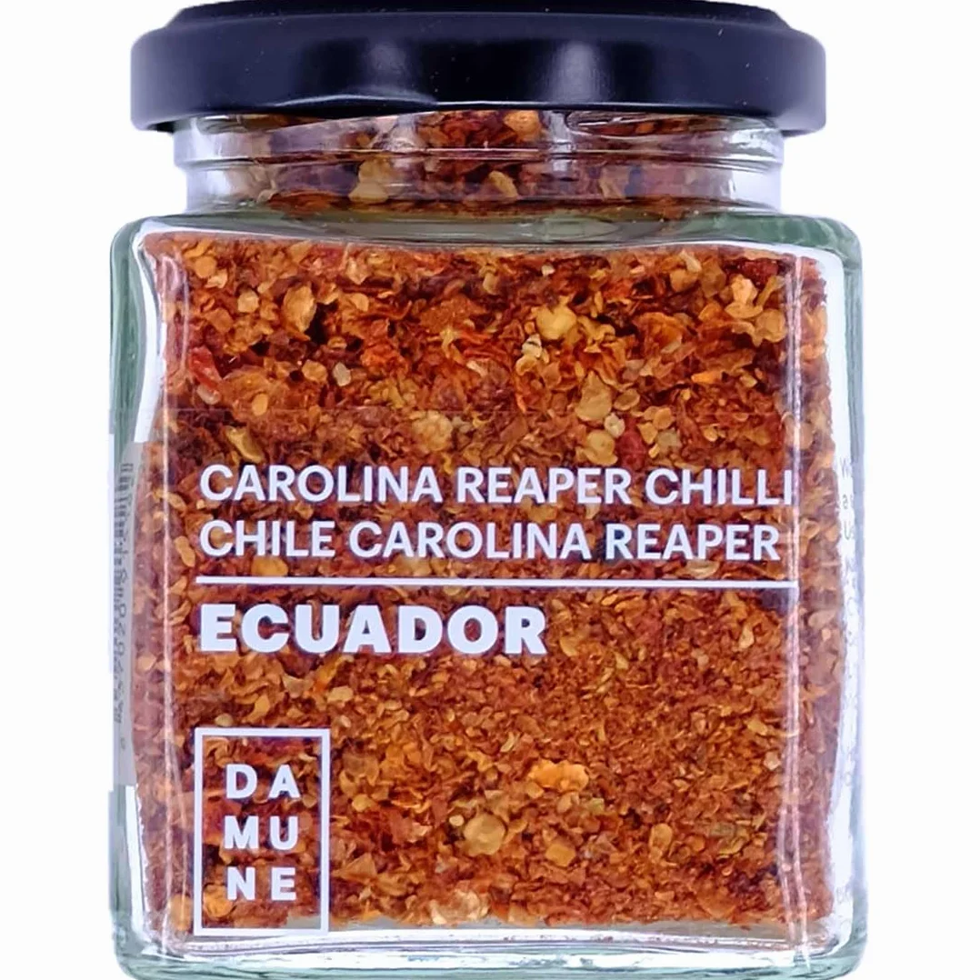 DAMUNE Carolina Reaper Escamas 60g Chile más Picante del Mundo