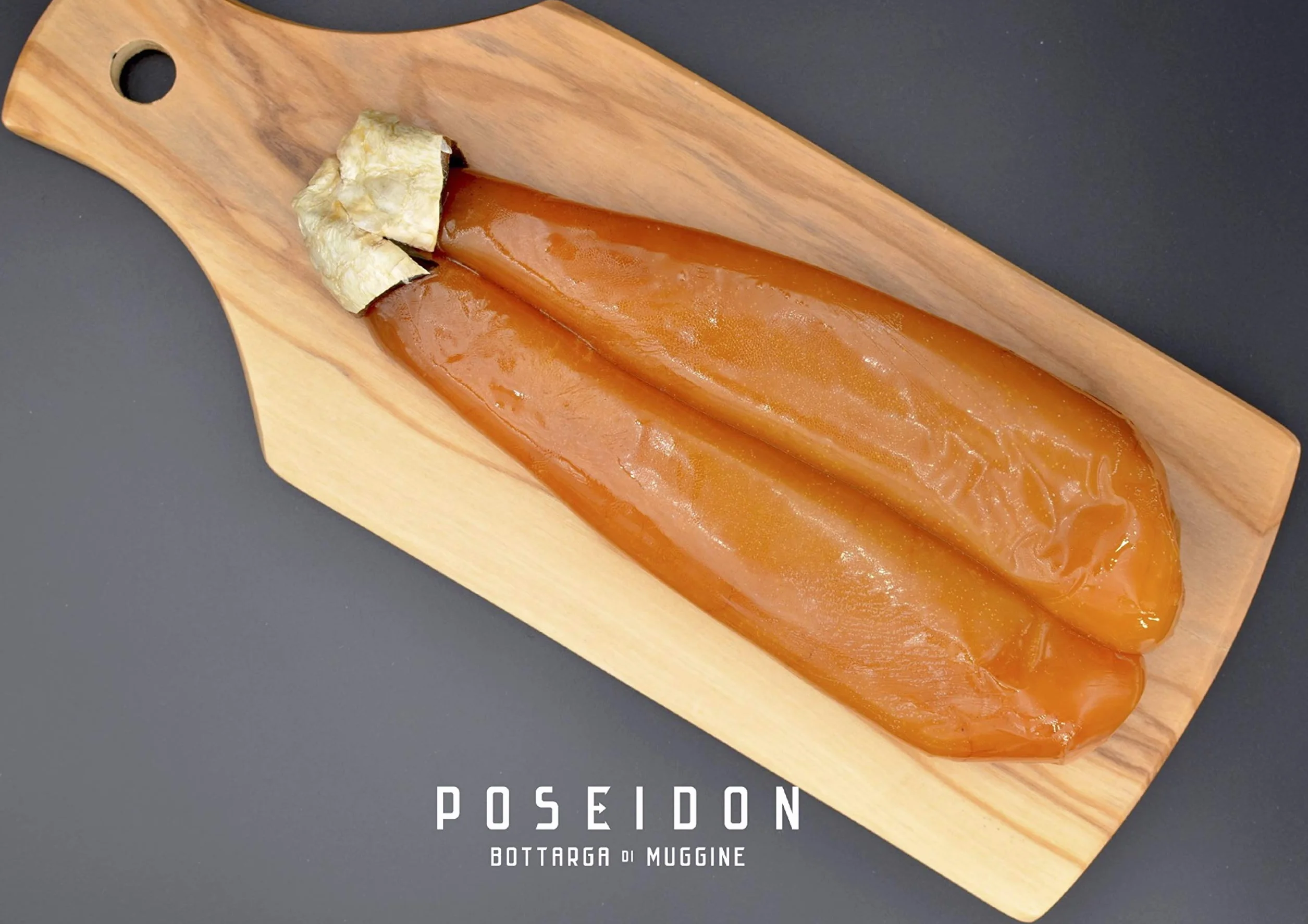 Poseidon Bottarga huevas de salmonete sazonadas Superfood mediterránea de Cerdeña Importado 100-130 gm Kosher