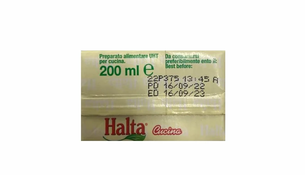 Halta Cucina Preparato Alimentare UHT 200 ml cremosa para cocina pasta salsas pizza