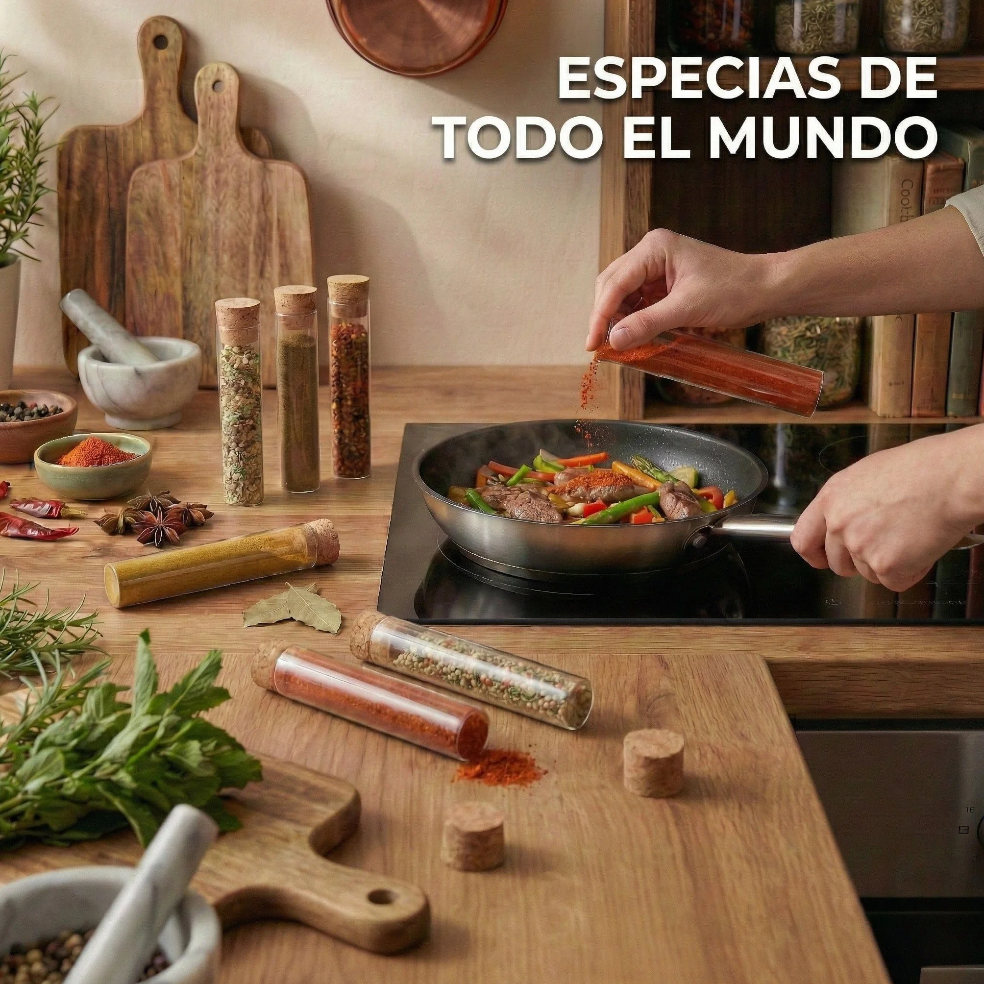 DIBYS Set de Regalo Especias de Todo el Mundo 6 Mezclas con Recetas