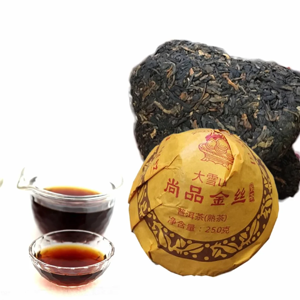 250g Forma de hongo Grandes montañas nevadas XiaGuan Puer Té negro Té maduro Pu-Erh