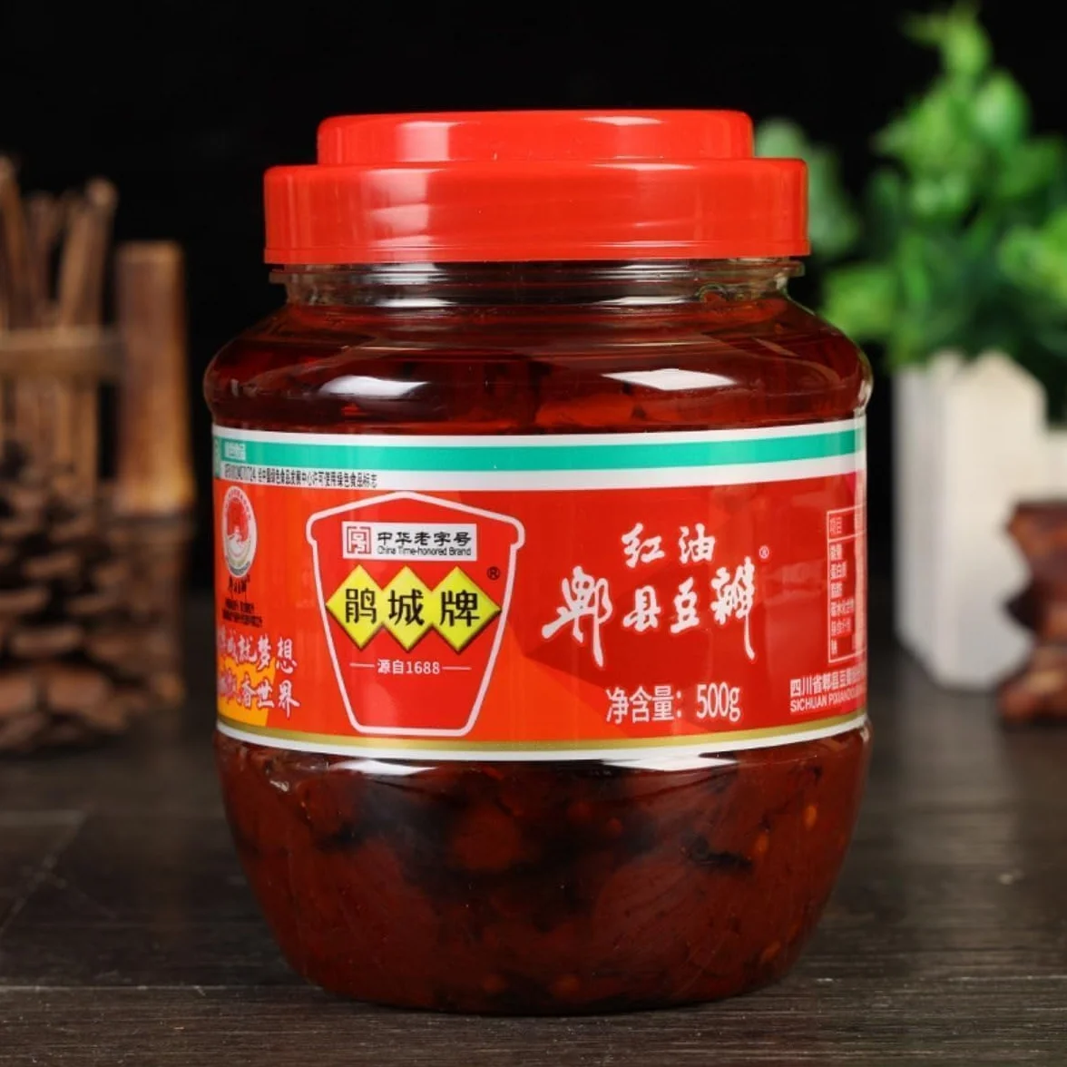 Doubanjiang 500g sticky chili bean sauce - Auténtica pasta de judías con chile rojo de Sichuan para cocinar y condimentar
