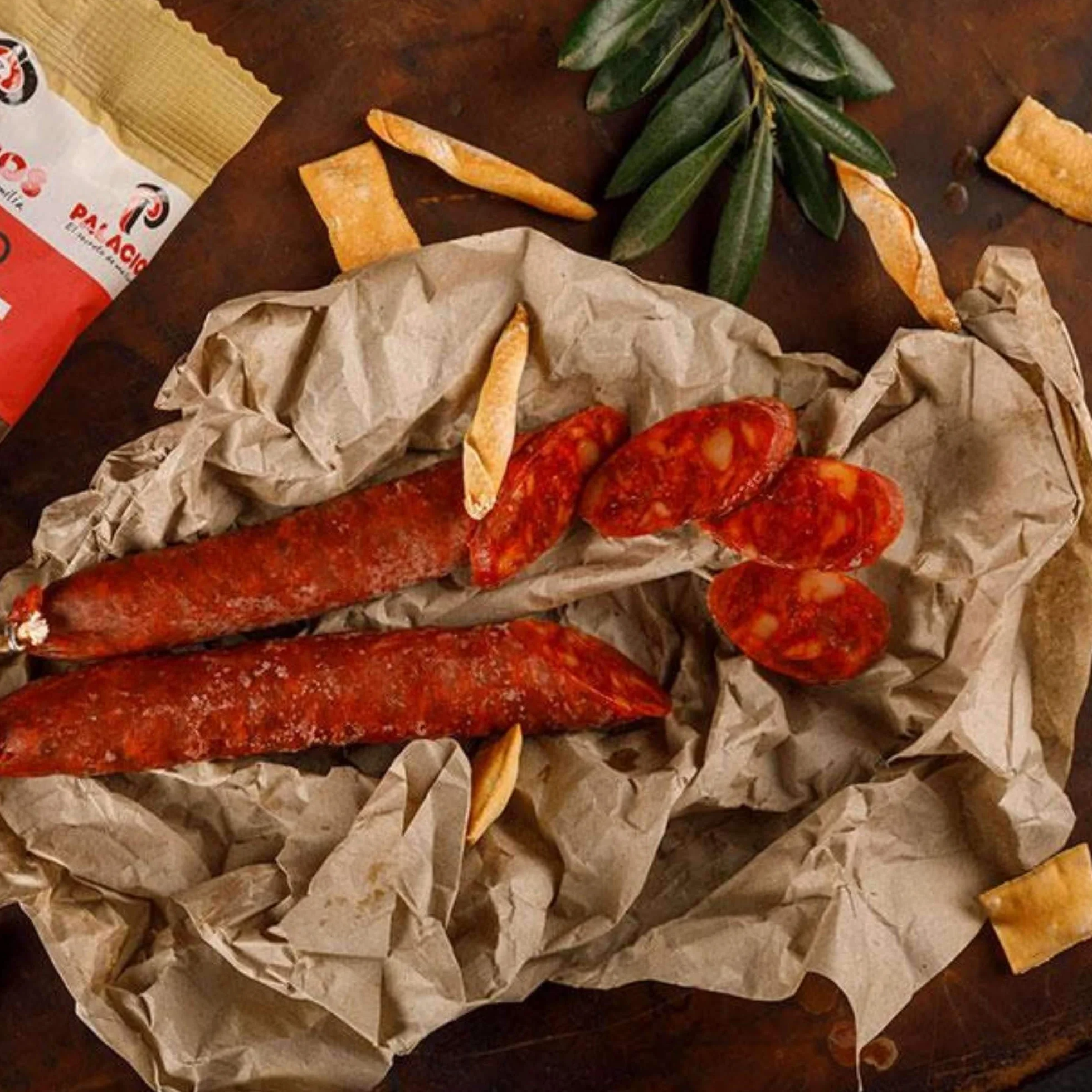 Chorizo Palacios Dulce Extra -Peso Aproximado 300 gramos Unidad - Chorizo Riojano - Sin Gluten Sin Lactosa (Lote 2 Chorizos Dulces)
