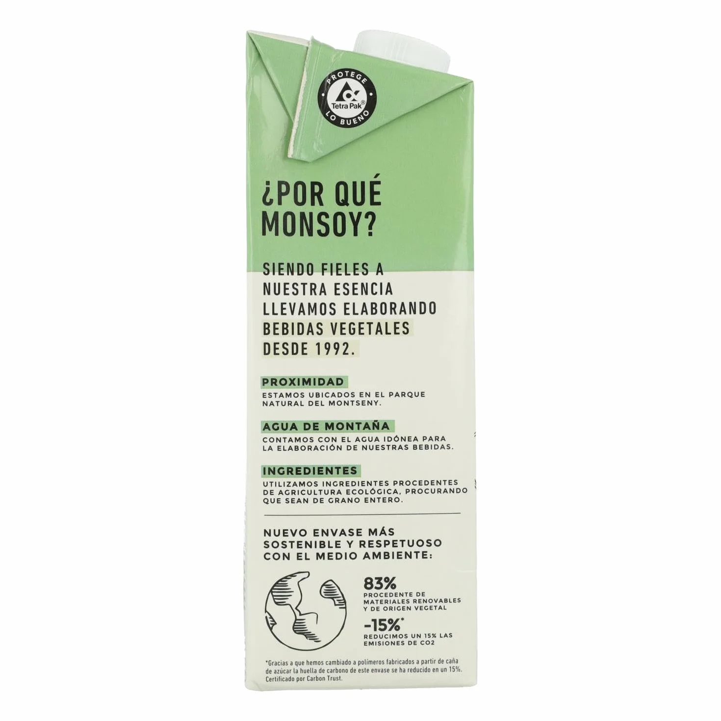 Pack 6ud Bebida Soja BIO Monsoy, 1L