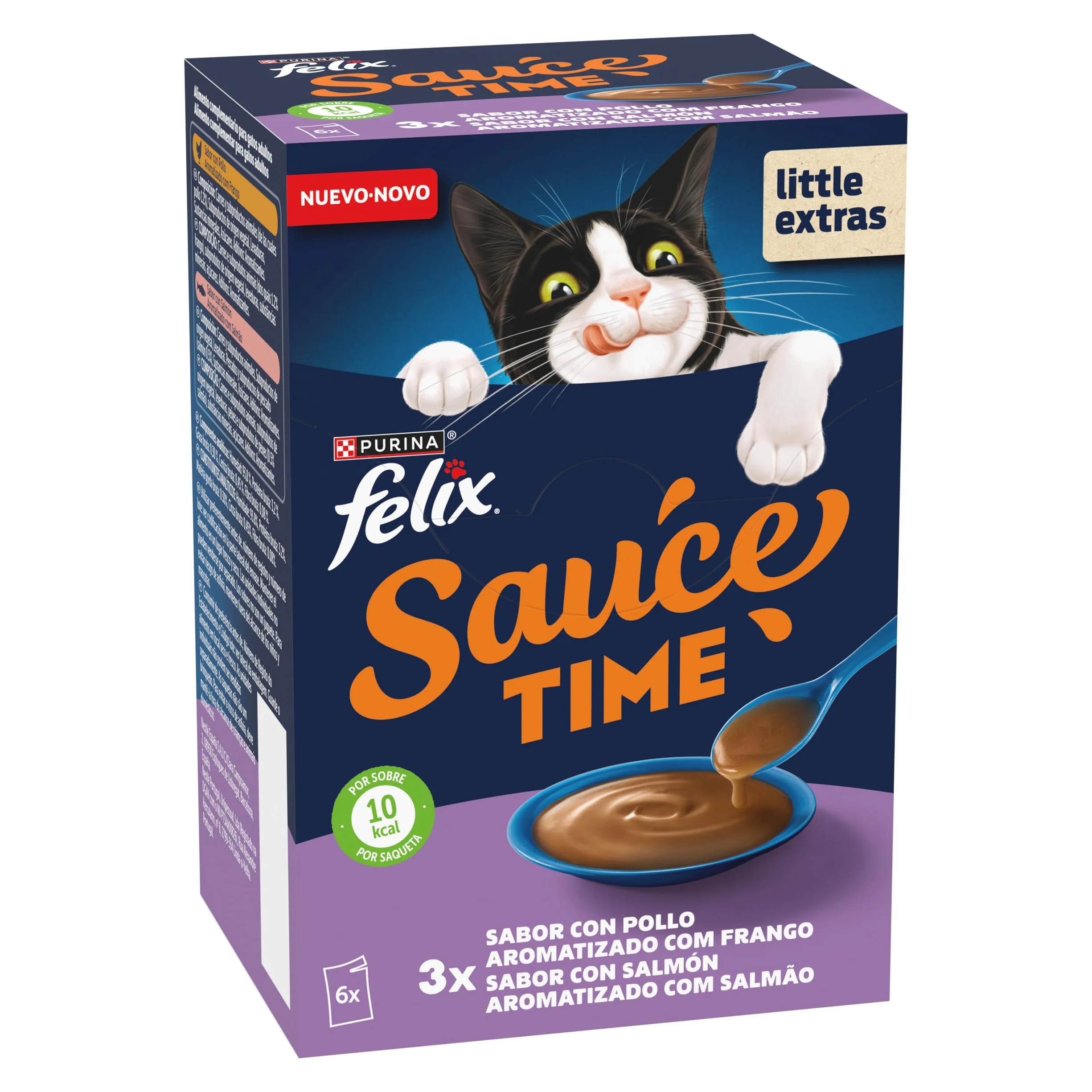 PURINA® FELIX® Sauce Time Original con Pollo 48 Unidades x40g