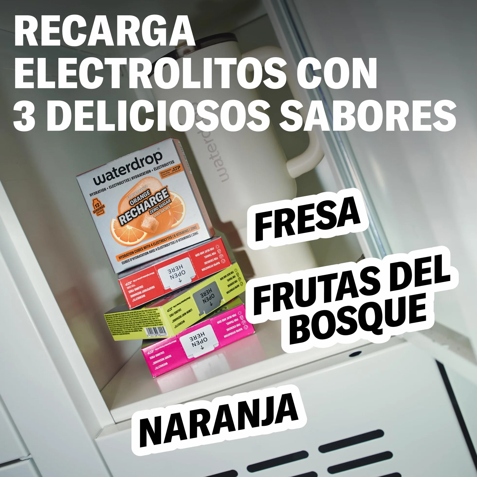 Waterdrop Microlyte Mix 36 Cubos Electrolitos Sin Azúcar Sales Minerales Deporte Bebida Isotónica Hidratación Recuperación Magnesio Calcio Zinc Vegano