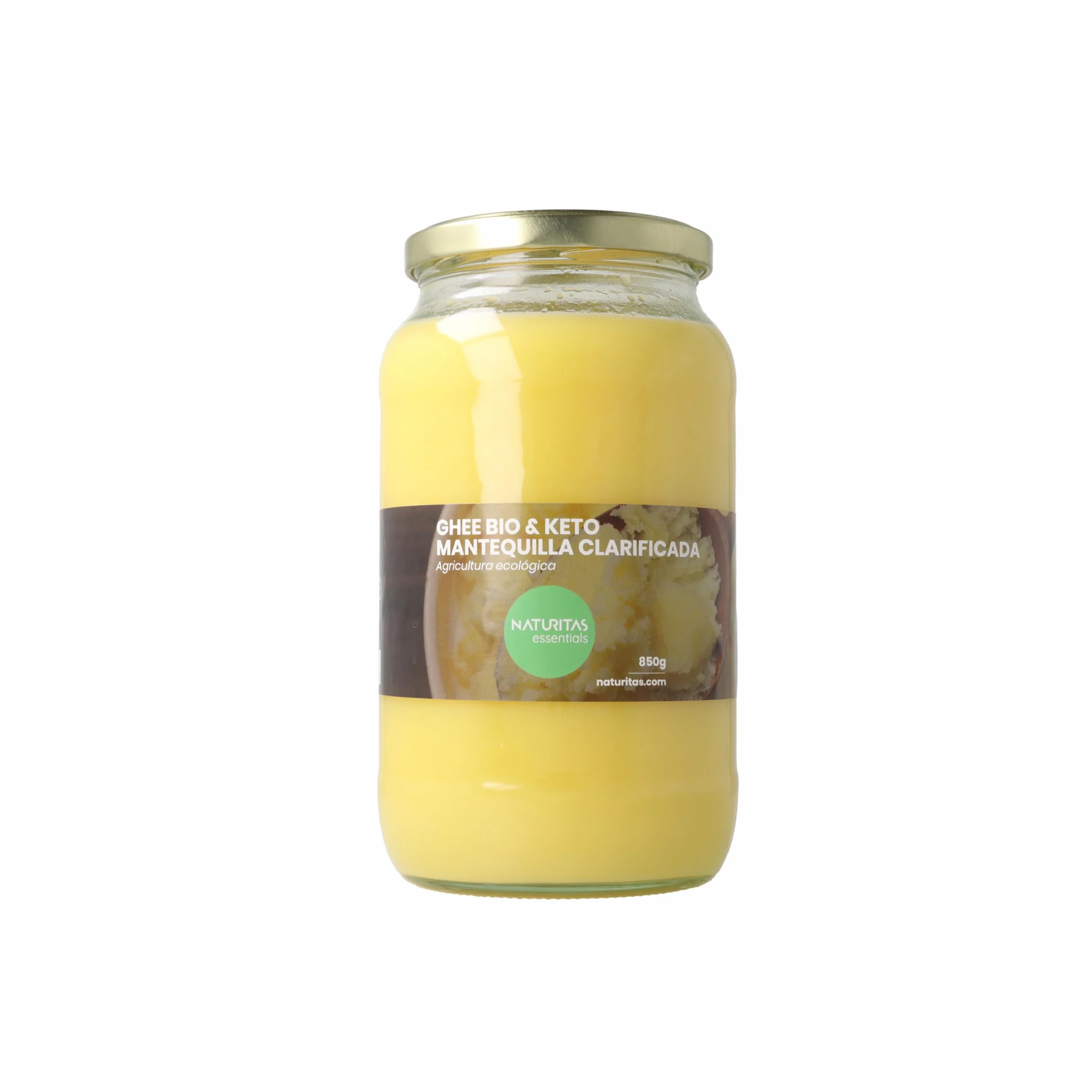 Naturitas Essentials Ghee Mantequilla Clarificada BIO 850 g Leche de Vaca Ecológica Sin Lactosa