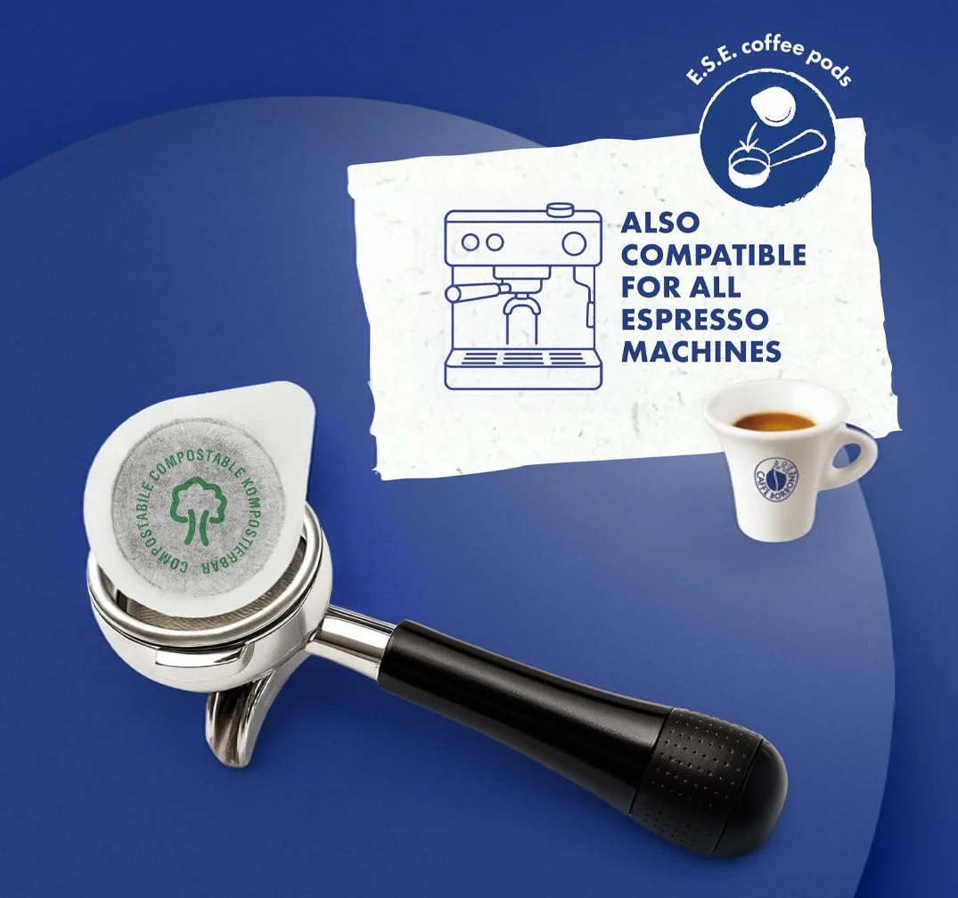 Caffè Borbone Cápsulas Compostables, Mezcla de Café Negra - 150 Cápsulas - Compatibles con el Sistema ESE Cápsulas de Papel de 44 mm