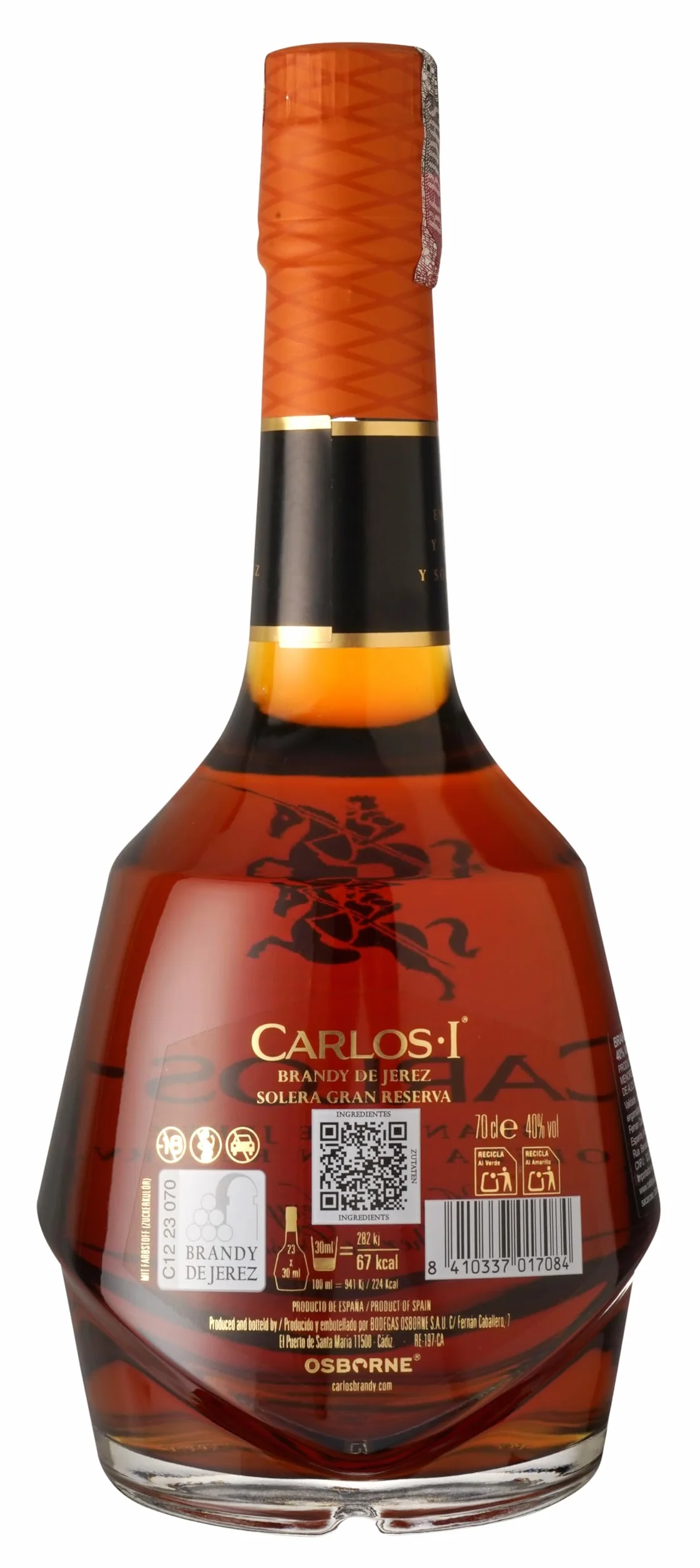 Carlos I Brandy D.O. Jerez Solera Gran Reserva 700 ml