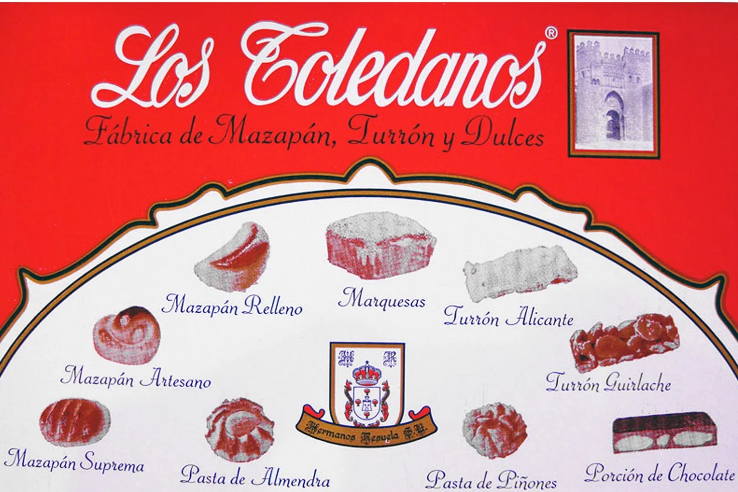 Mazapán Artesano Los Toledanos. Caja de 1 Kilo.