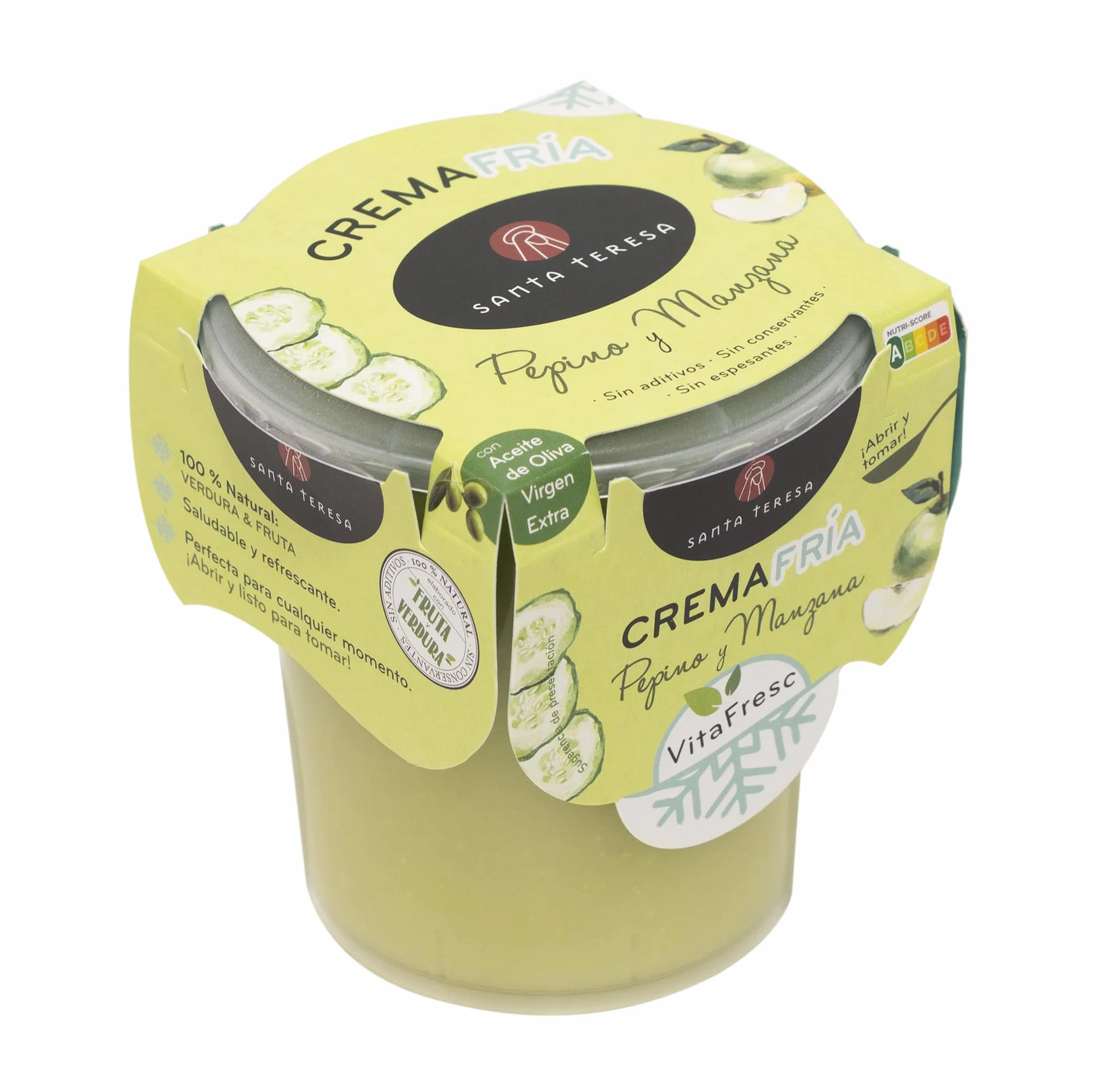 Santa Teresa - Pack de 6 Cremas Frías de Pepino y Manzana. 2.400ml