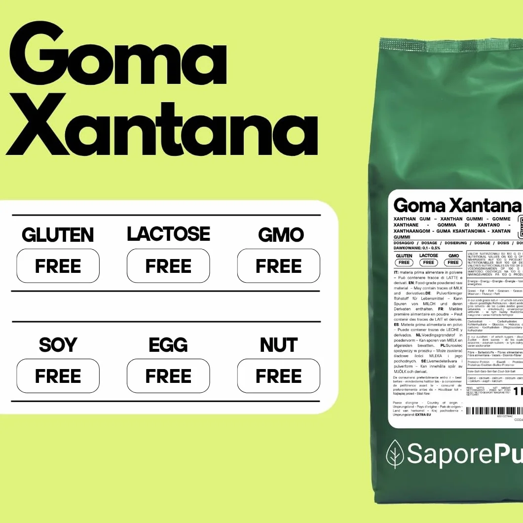 Saporepuro Goma Xantana en polvo 1 kg - espesante natural