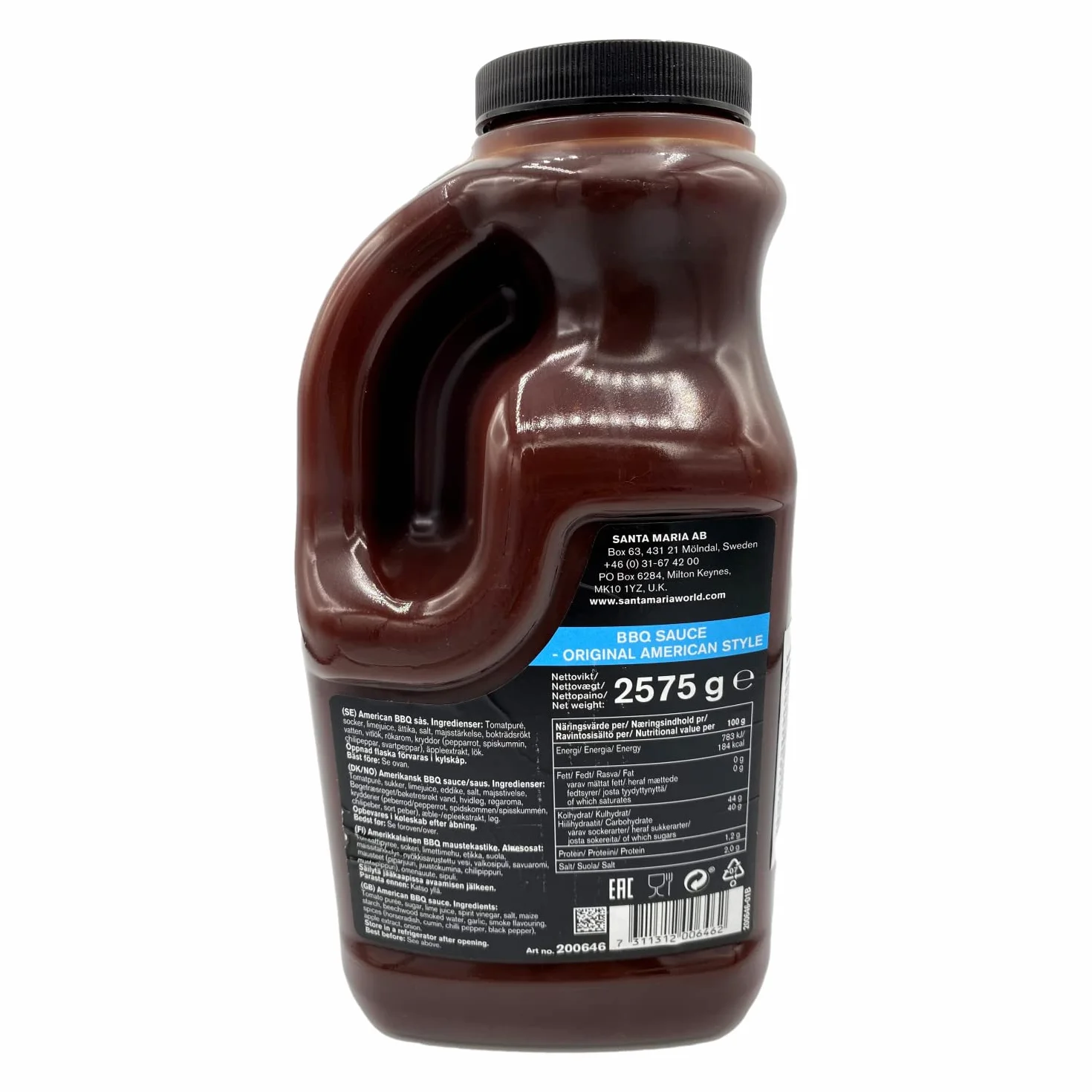 Santa Maria Salsa Barbacoa Dulce y Ahumado Condimento para Carnes BBQ Estilo Americano 2575 g