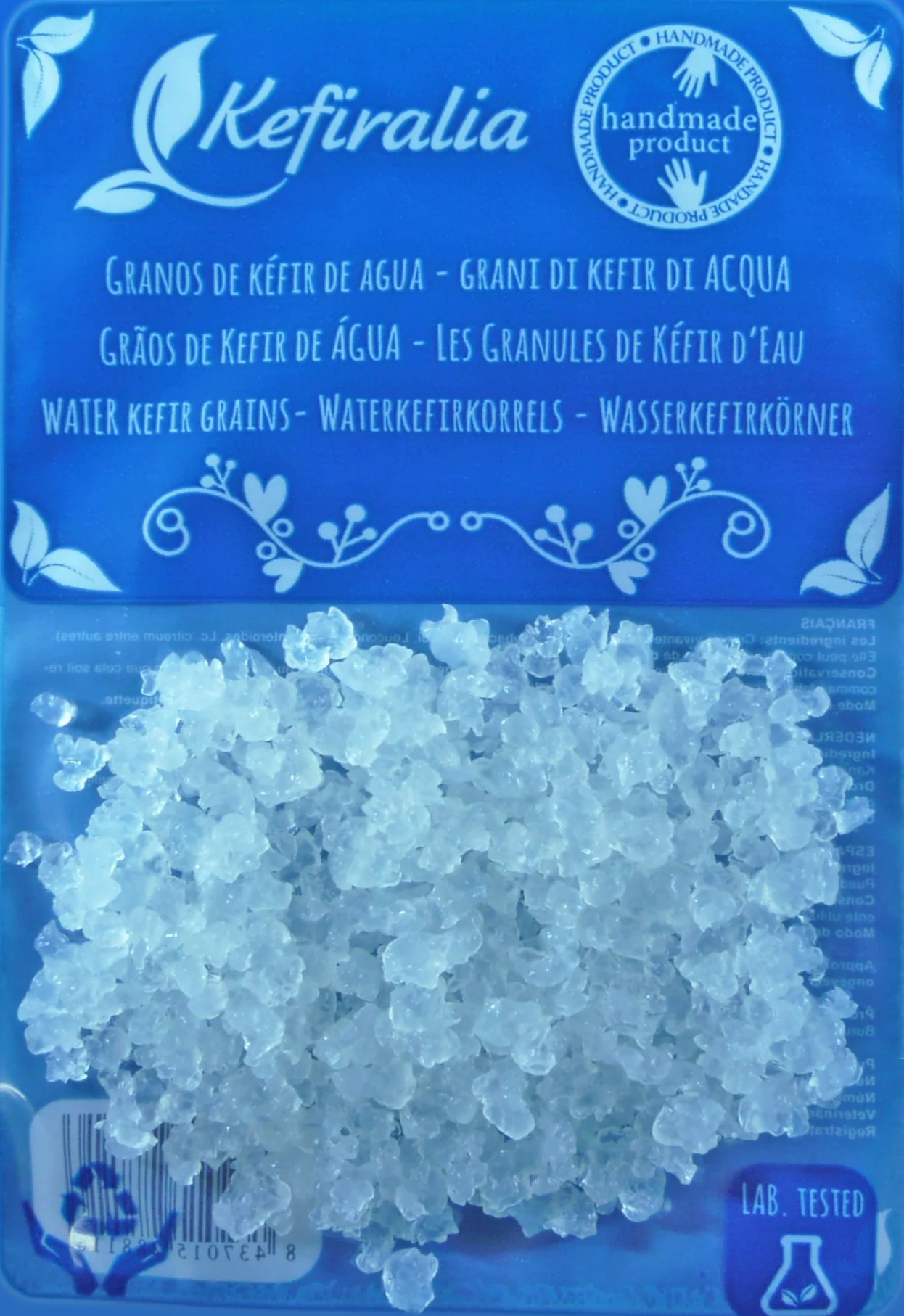 Kéfir de Agua Fresco 100g con Instrucciones y Recetas - KEFIRALIA®