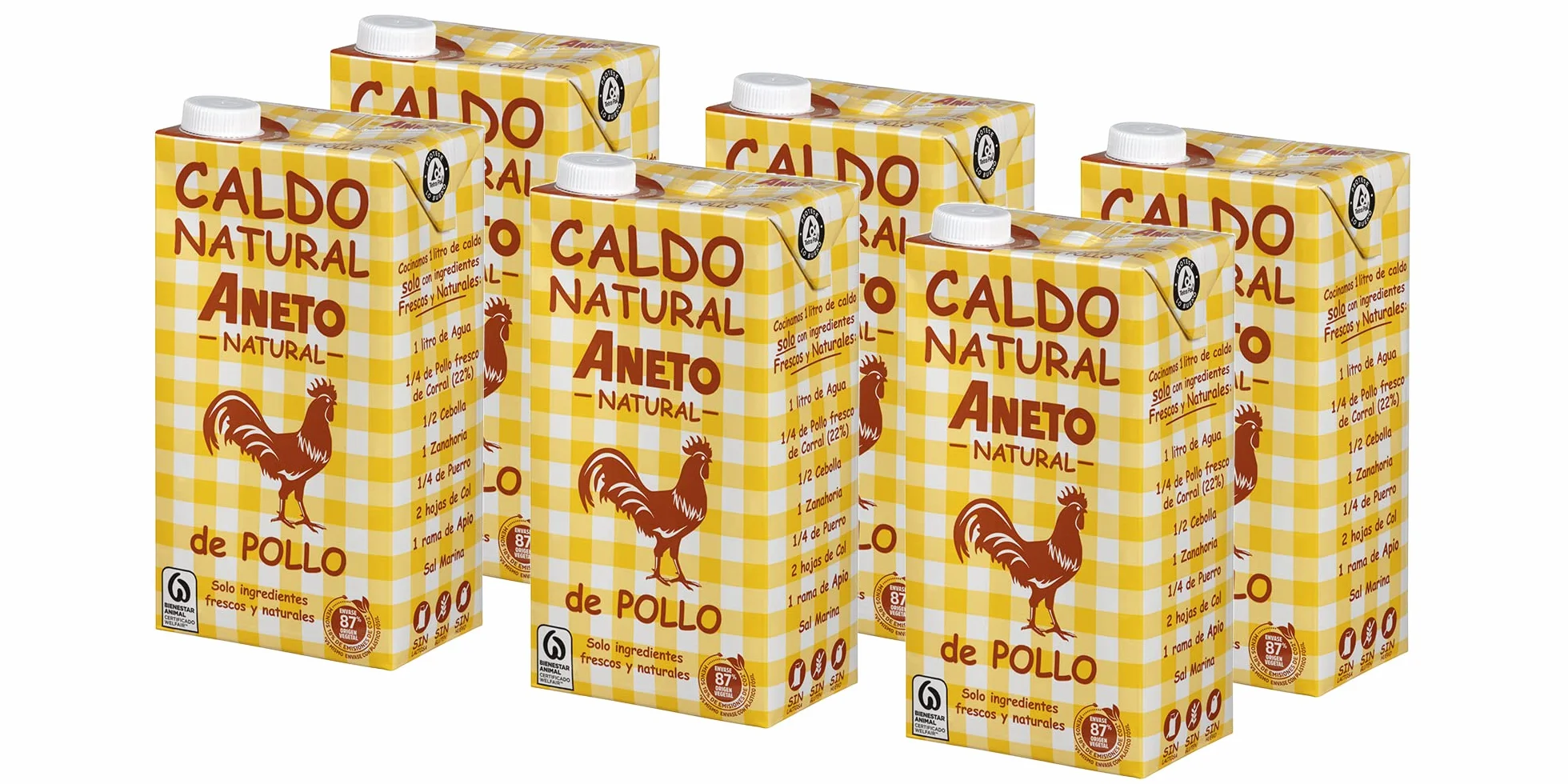 Aneto Caldo de Pollo Natural 6x1L
