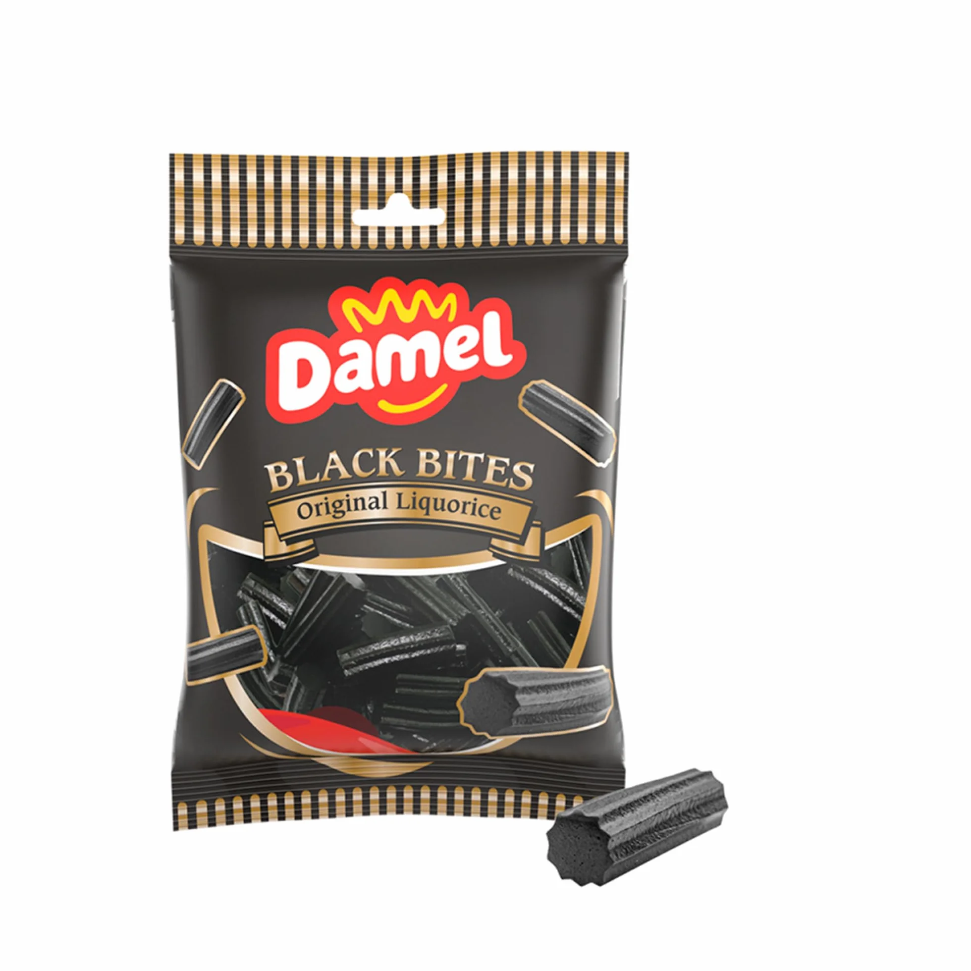 DAMEL Taco Regaliz Negro - Chuches Veganas de Regaliz - 14 bolsas x 135g