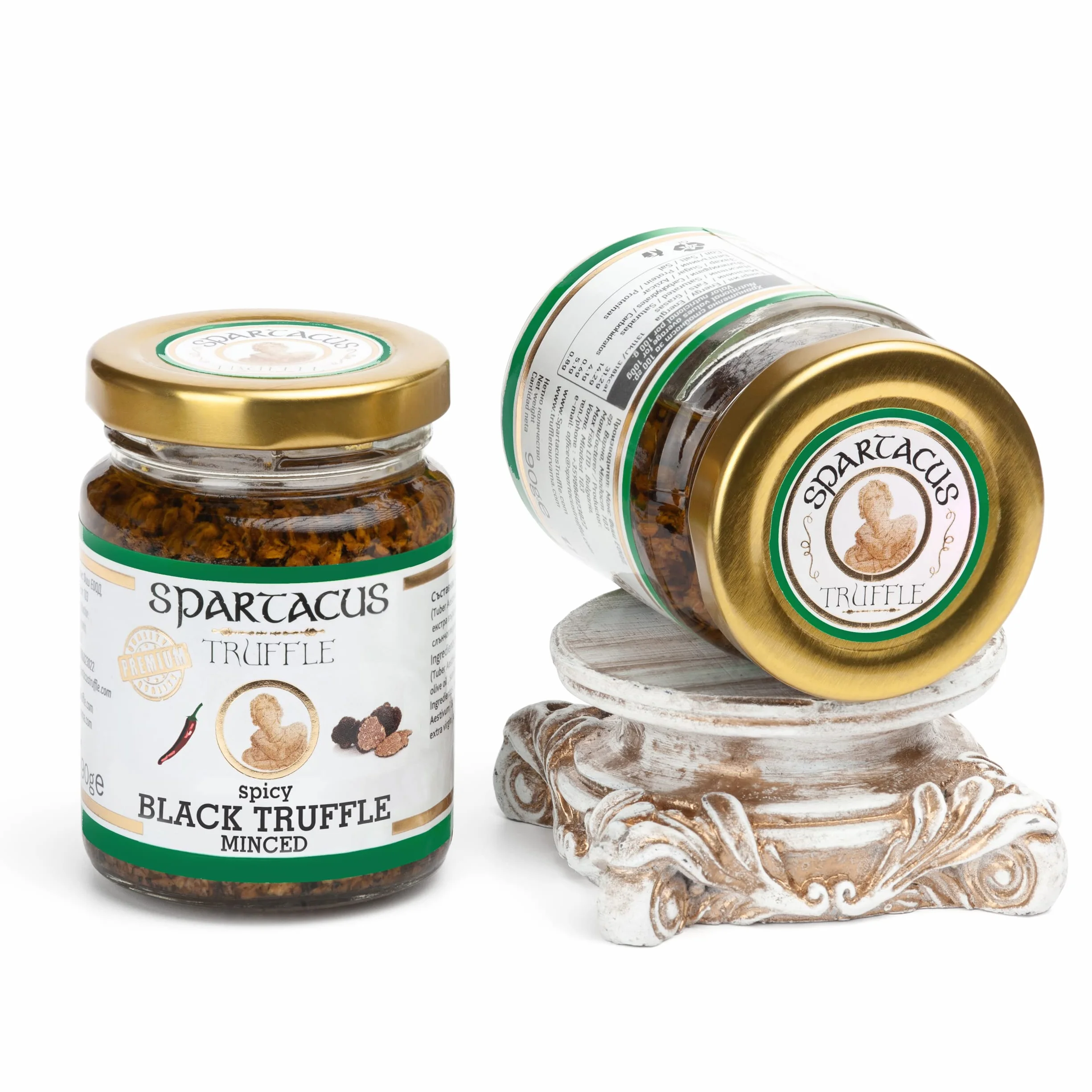 Spartacus negro picado Trufa ligeramente picante | Regálate la excelencia culinaria | Exquisitas trufas negras para gourmets