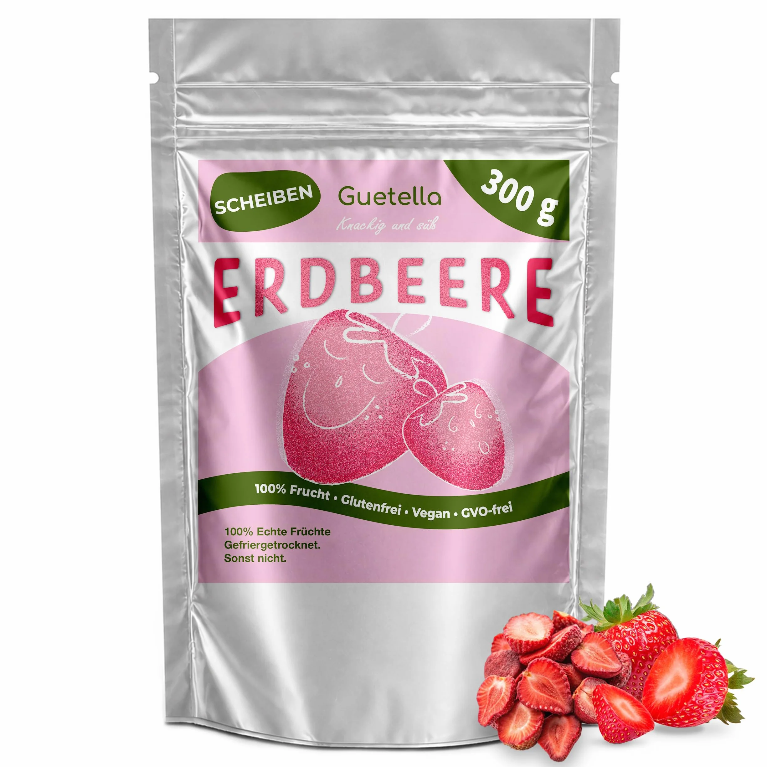 Fresas liofilizadas chips 100% fruta deshidratada natural sin aditivos snack