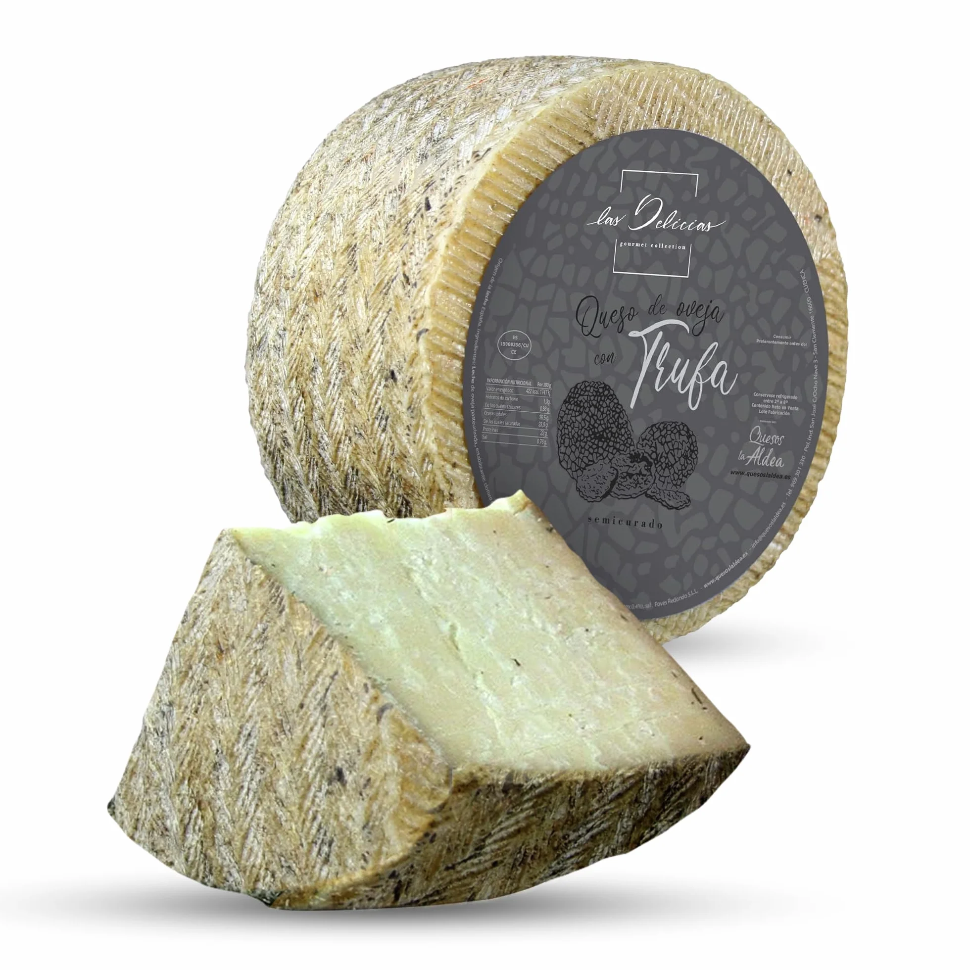 Queso Artesano de Oveja Semicurado con Trufa 0.75 kg Lote Gourmet para Regalo