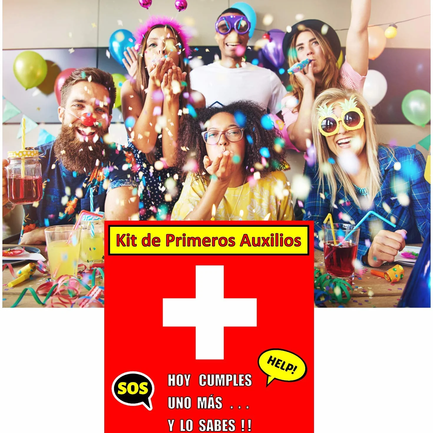 Regalo Original de Cumpleaños 40 50 60 Años – Botiquín con Chuches y Golosinas, Sorpresa Divertida con 10 Simulaciones de Medicinas
