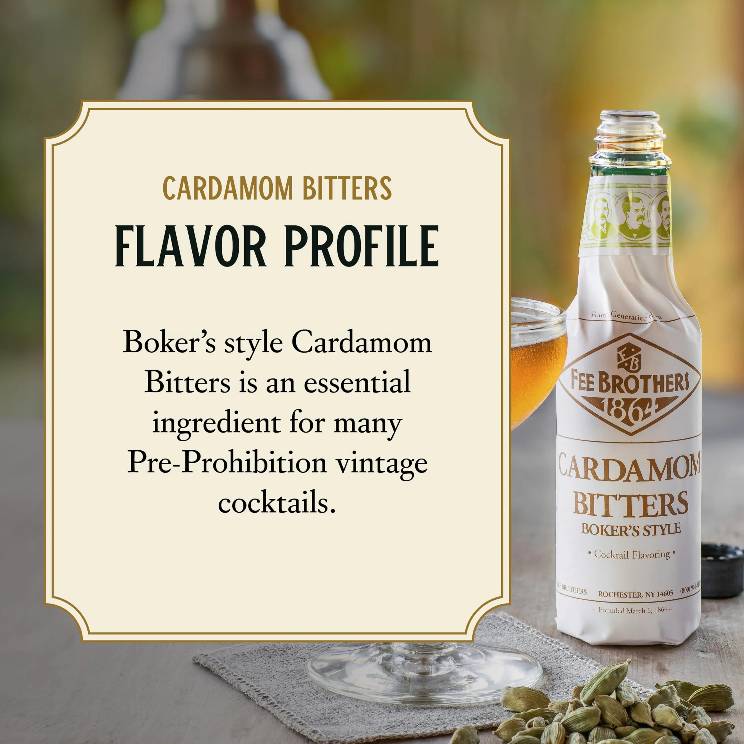 Fee Brothers Cardamomo Bitter 0.15L 150 ml