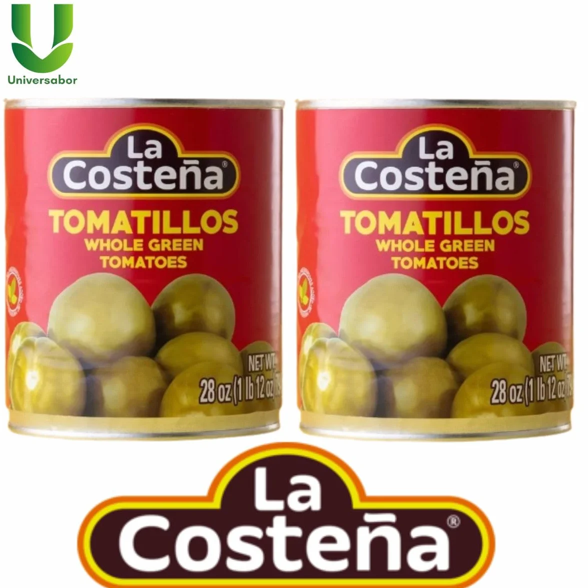 La Costeña Tomatillos Verdes 794 g Pack 2x Salsas Quesadillas