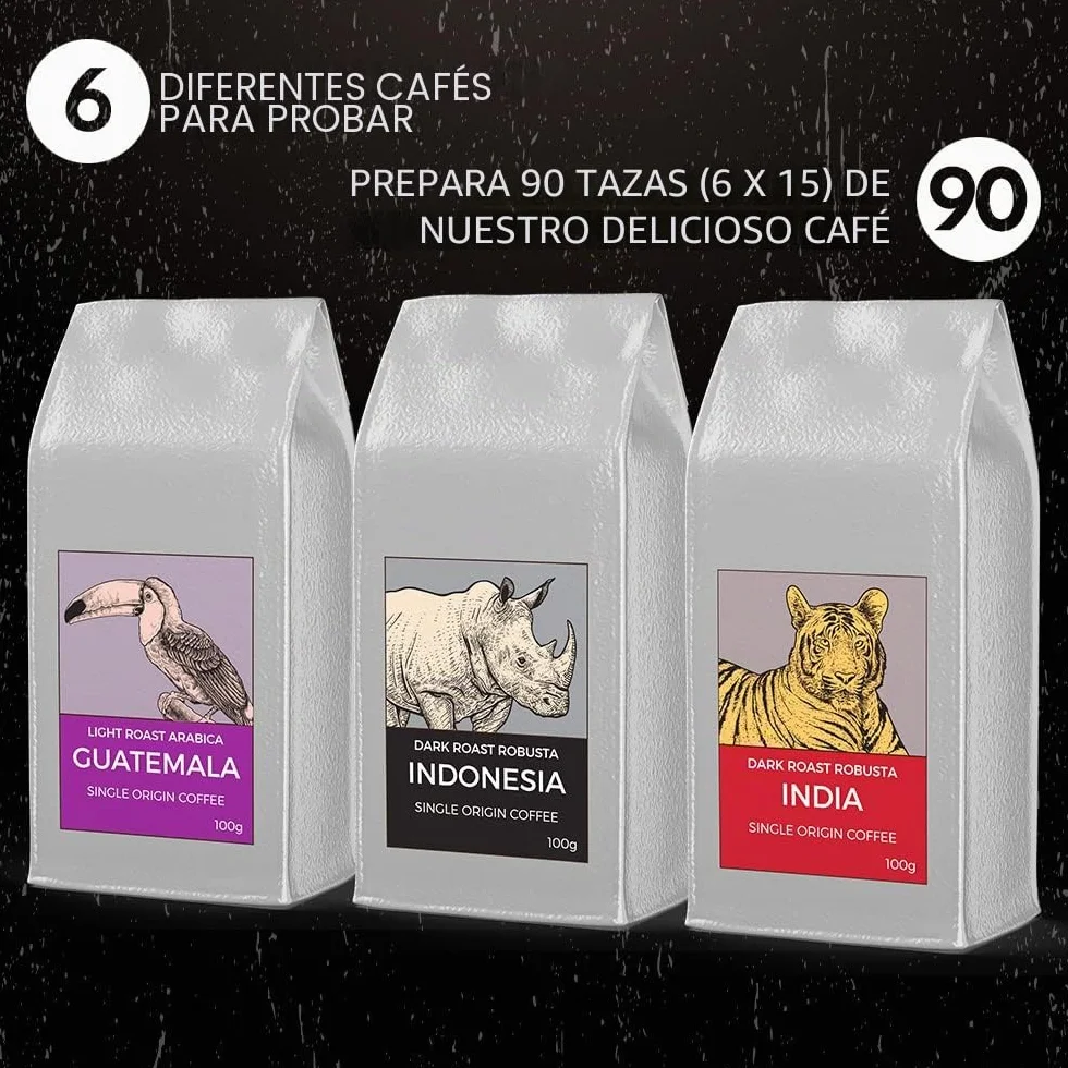 Black Donkey Café Molido Natural Origen Único 600g (6x100g) No Torrefacto