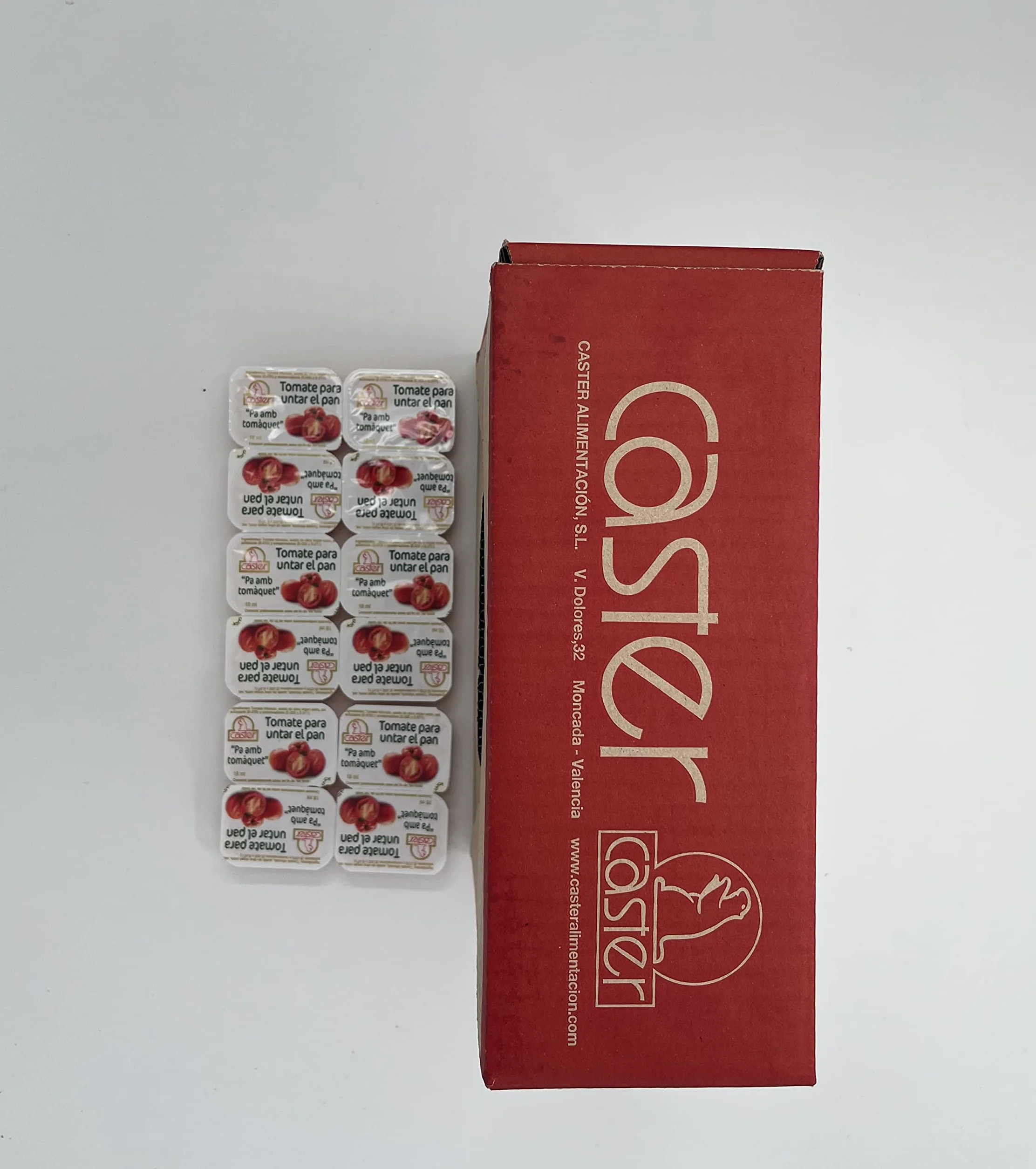 Tomate Natural Triturado Monodosis 144 Tarrinas 18gr Aceite Oliva Virgen Extra