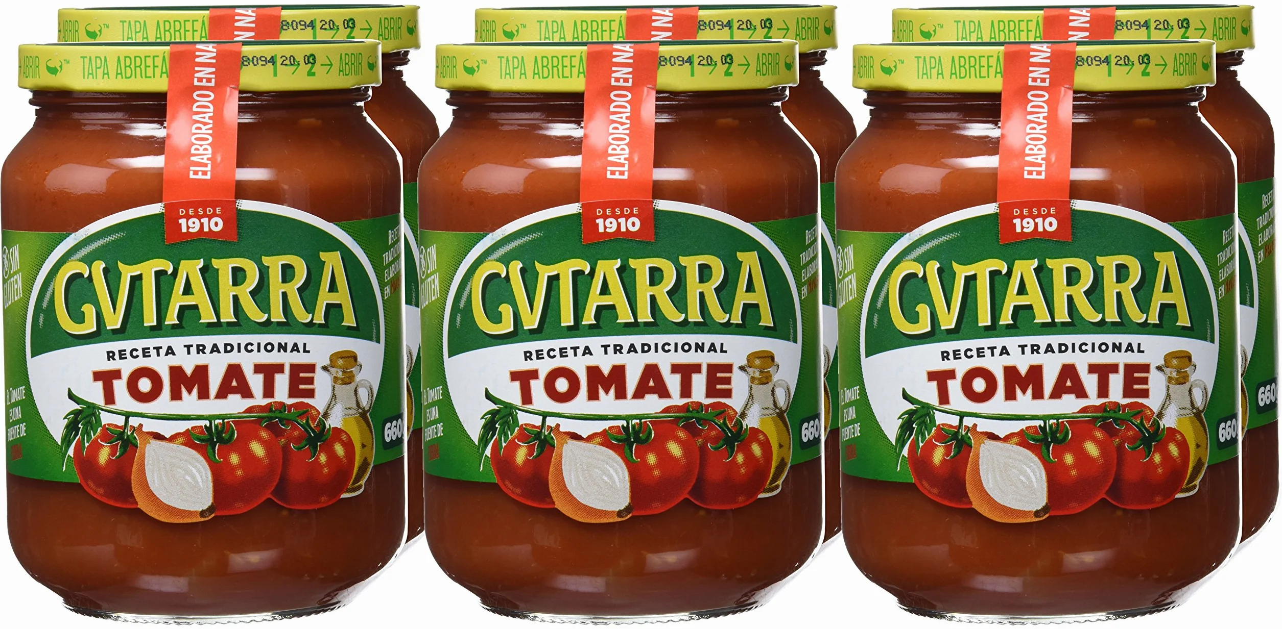 Gvtarra Tomate - Paquete de 6 x 660 gr