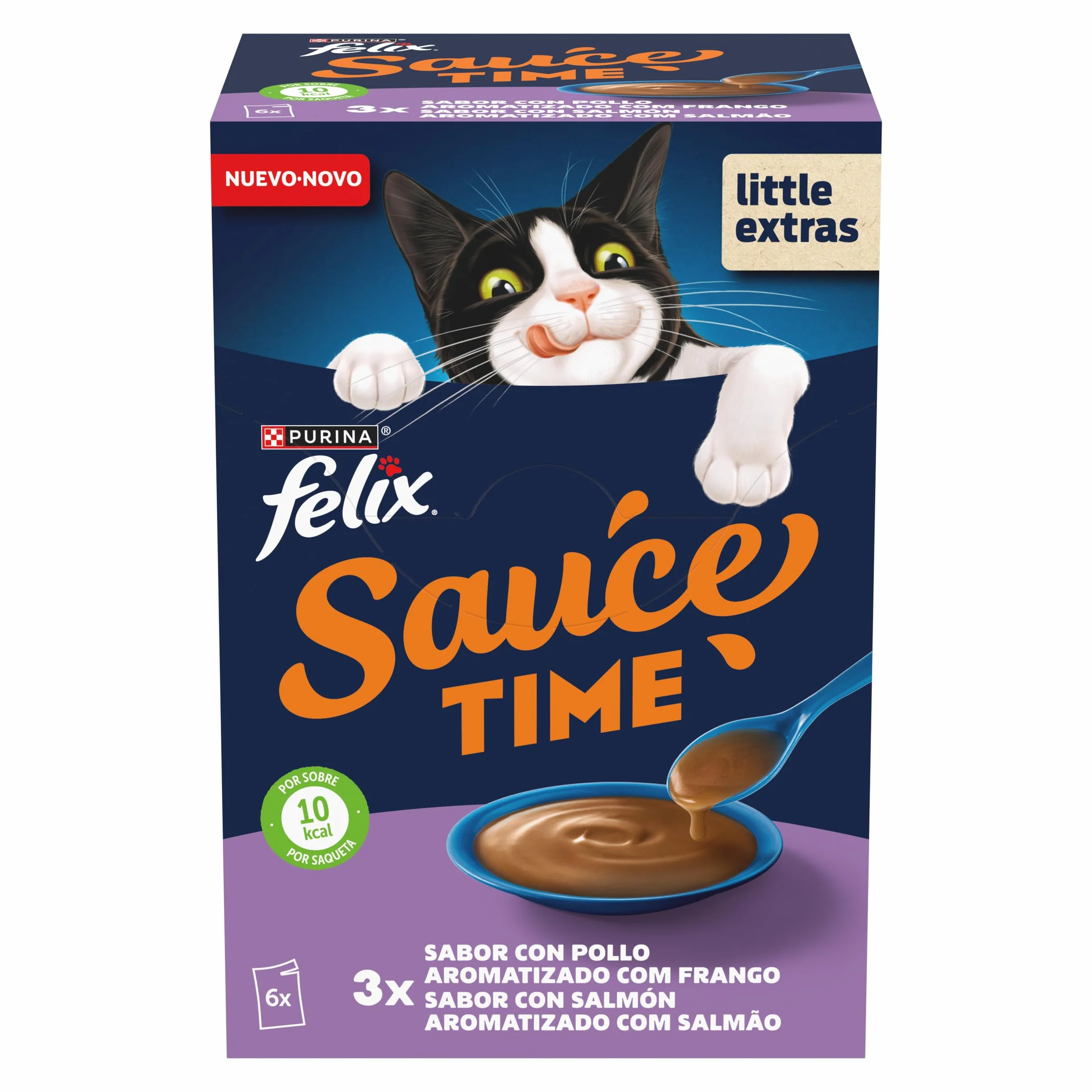 PURINA® FELIX® Sauce Time Original con Pollo 48 Unidades x40g