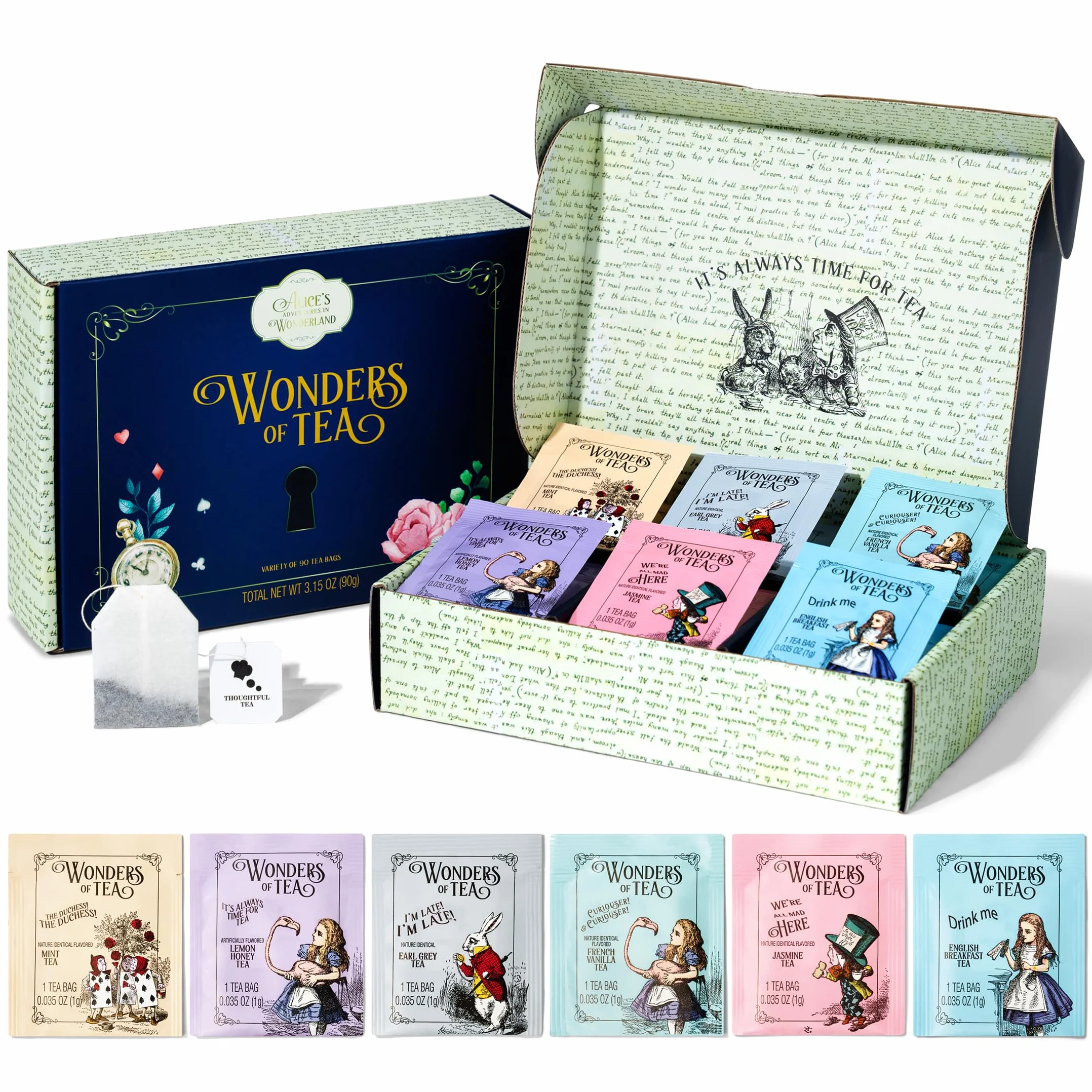 Aventuras de Alicia en el País de las Maravillas set regalo Wonder of Tea 6 sabores 90 bolsitas