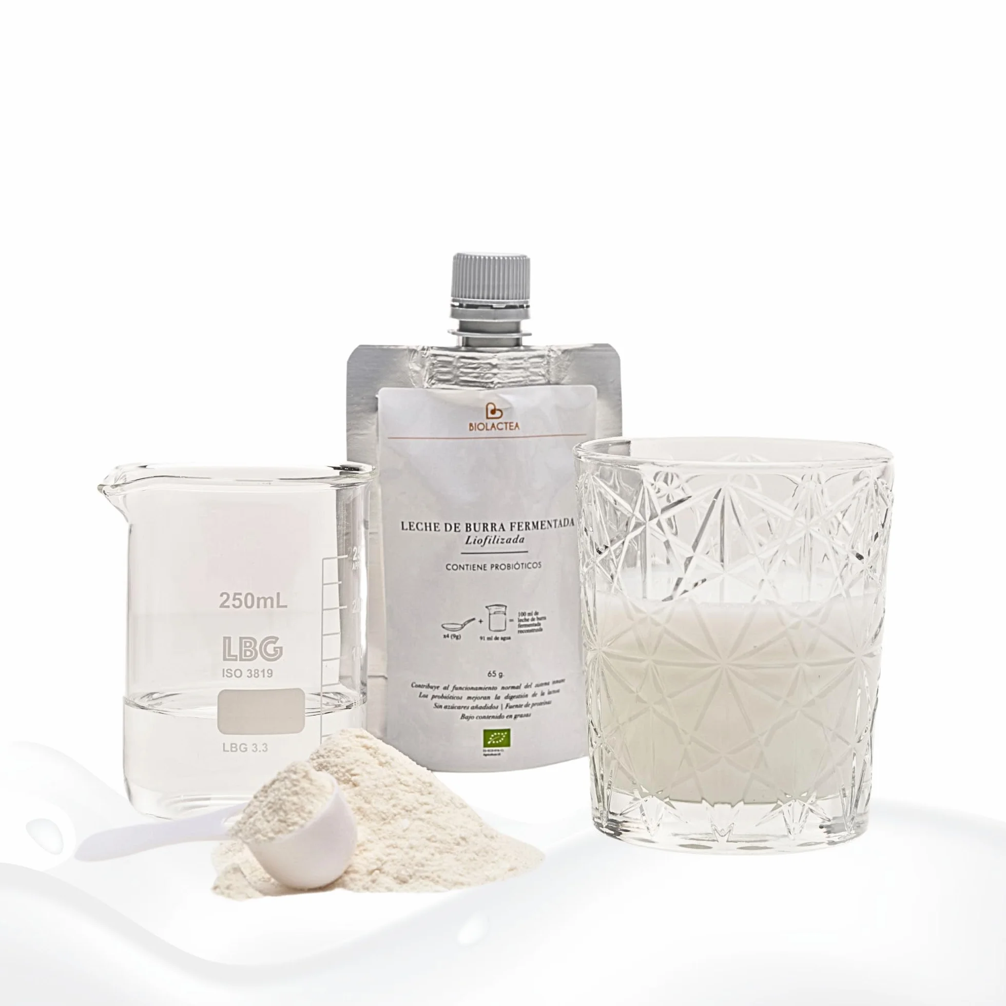 Leche de Burra en Polvo 65 gr Biolactea - Leche Fermentada Liofilizada Ecológica - Rica en Proteínas