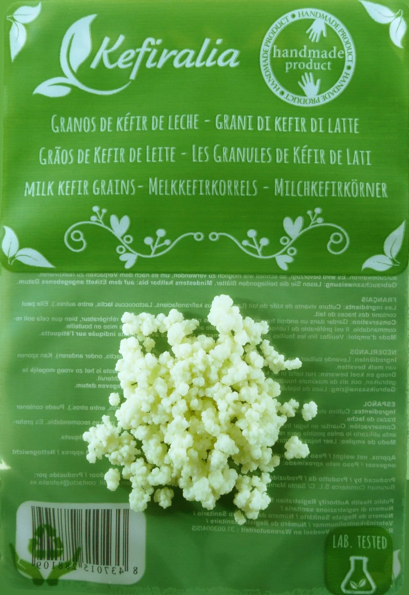 40g de Hongo/Nódulos Frescos de Kéfir de Leche + Instrucciones + Recetas + Ayuda y asesoramiento - KEFIRALIA®