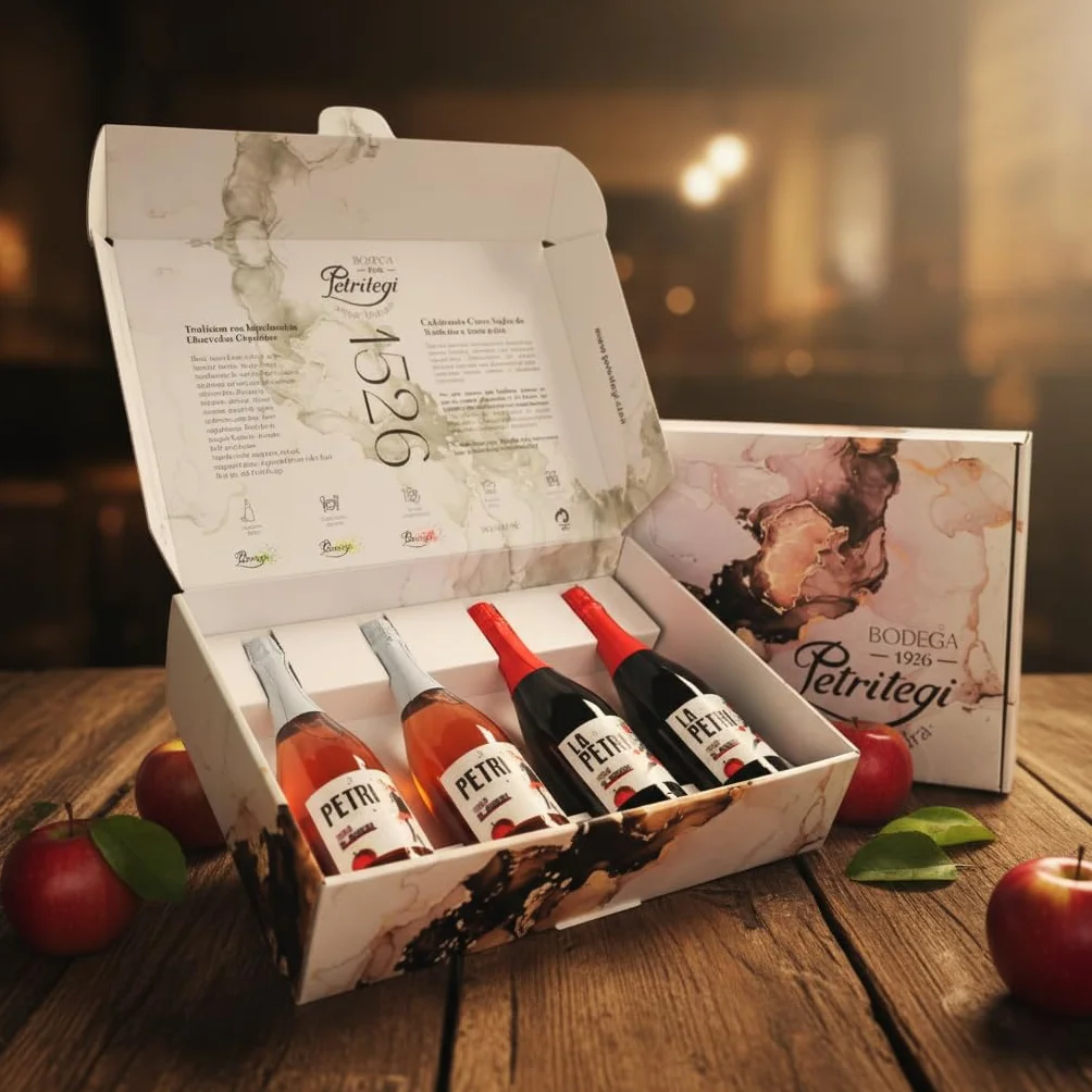 Petri Bubble Selection – Pack Regalo de 4 Sidras Artesanas Refrescantes La Petri & Petri Rosé | 4,8% vol. | Vegana y Sin Gluten | Ideal para Aperitivos, Brindis y Experiencias Gourmet