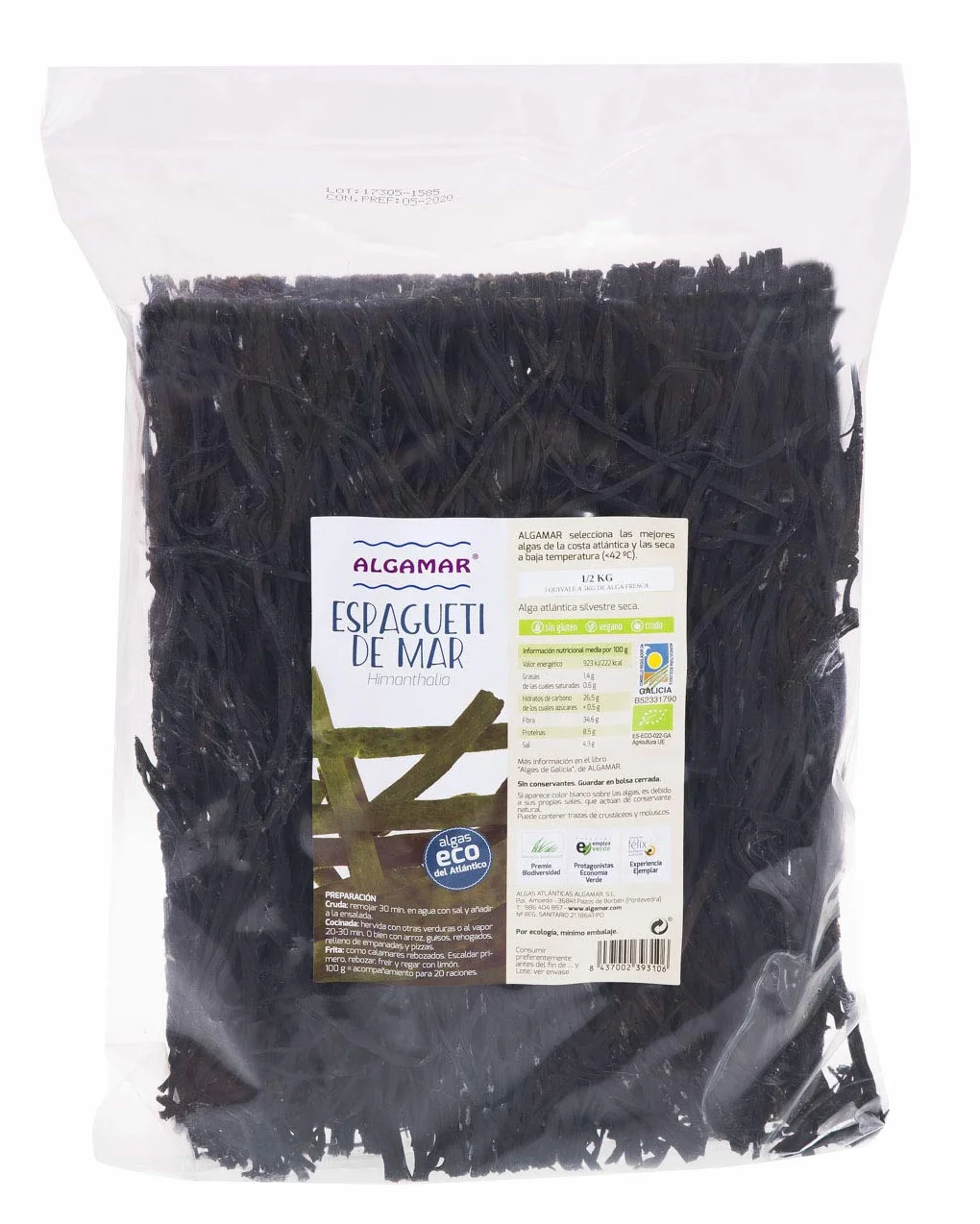 Algamar Alga Espagueti de Mar 500 GR