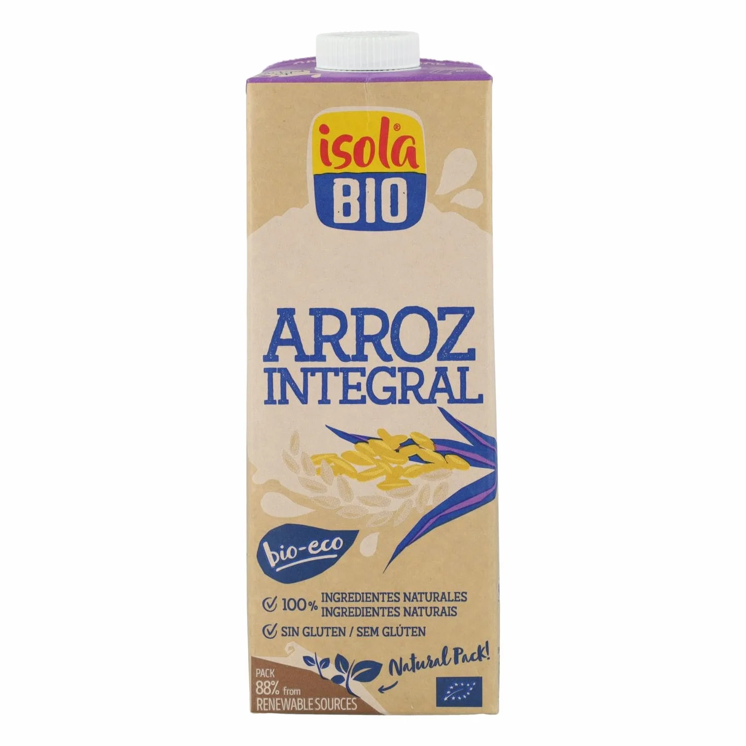 Bebida BIO Arroz Integral Isola Bio 1 L Pack 6