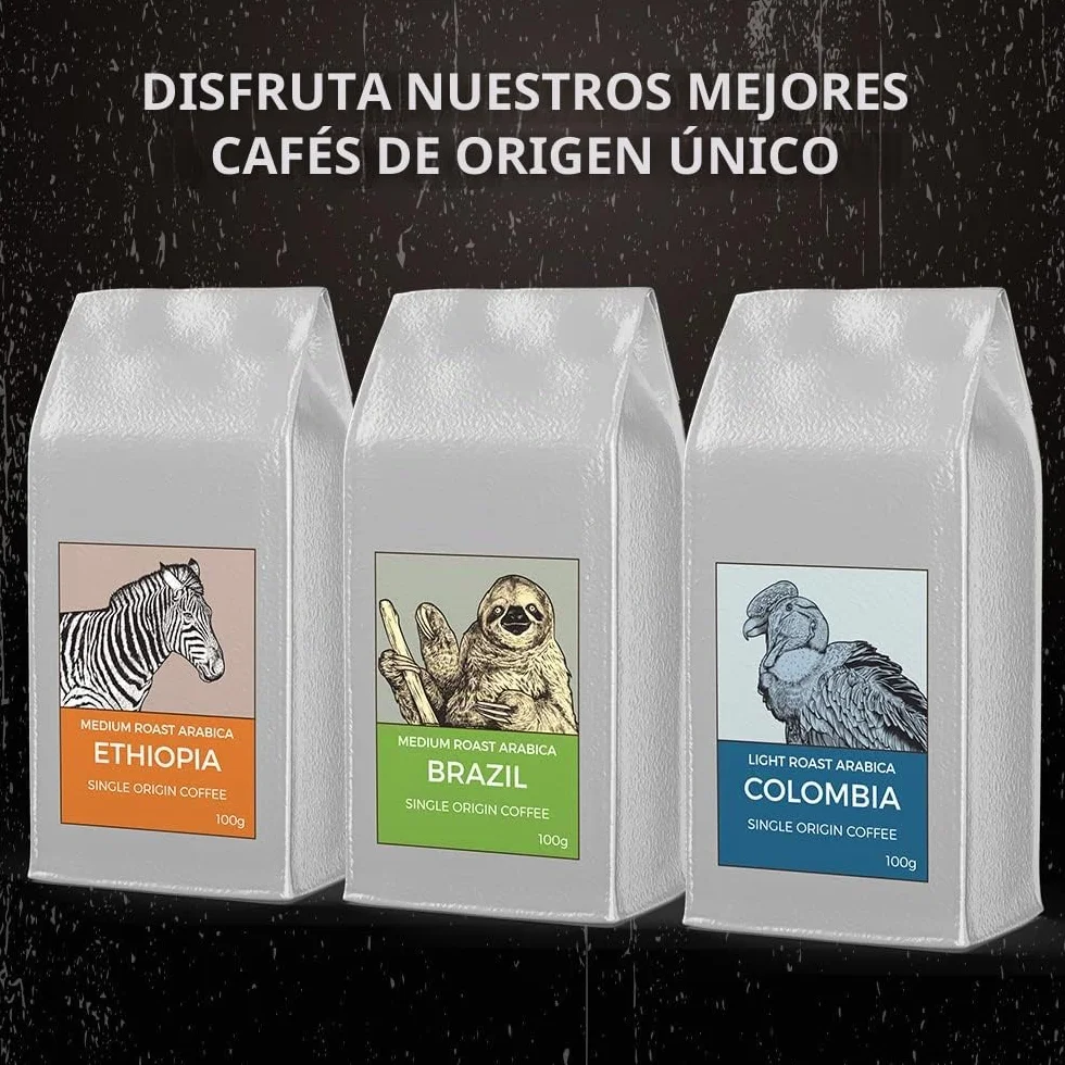 Black Donkey Café Molido Natural Origen Único 600g (6x100g) No Torrefacto