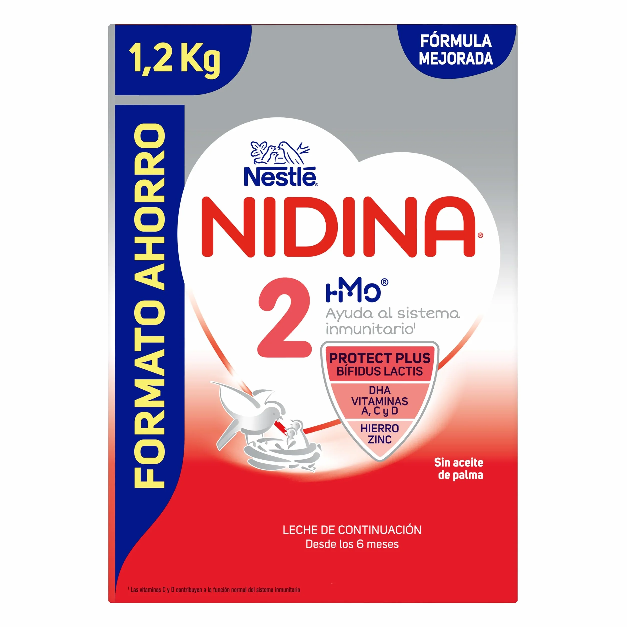 Nestlé NIDINA 2 Leche De Continuación en polvo 1200g