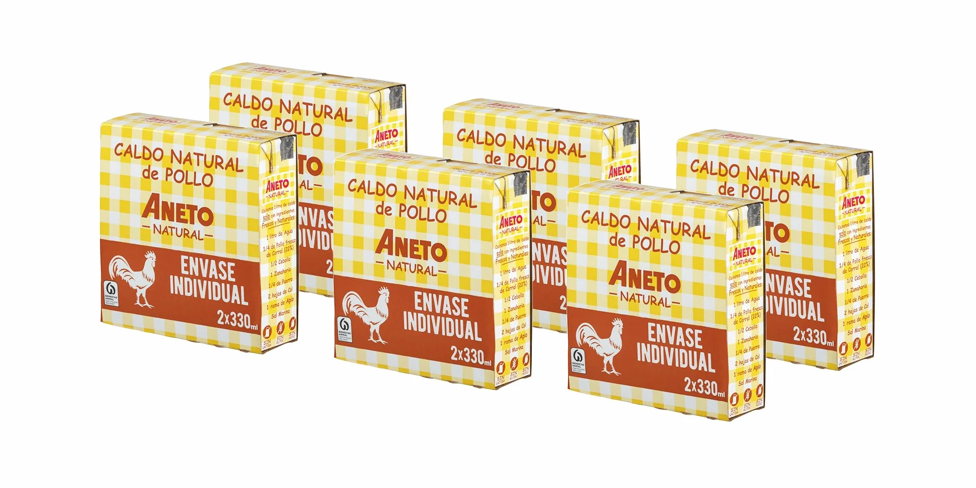 Aneto Caldo de Pollo Natural 6x330ml
