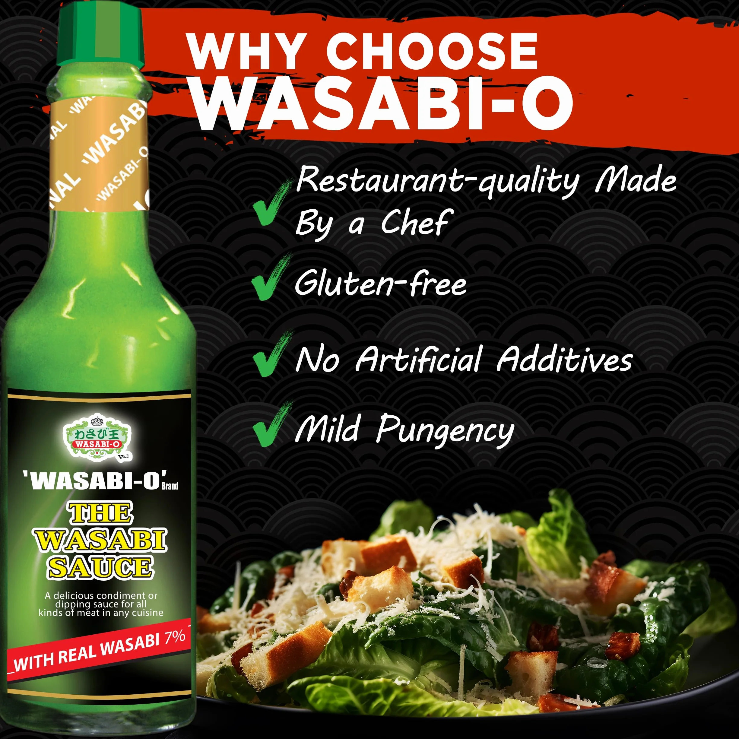 WASABI-O Authentic Japanese Wasabi Sauce 62g & Wasabi Paste 43g Made with Fresh Real Wasabi - Japanese Real & Fresh Hot Sauce Made with Premium Wasabi Root, Wasabi Sauce for Sushi & Salad