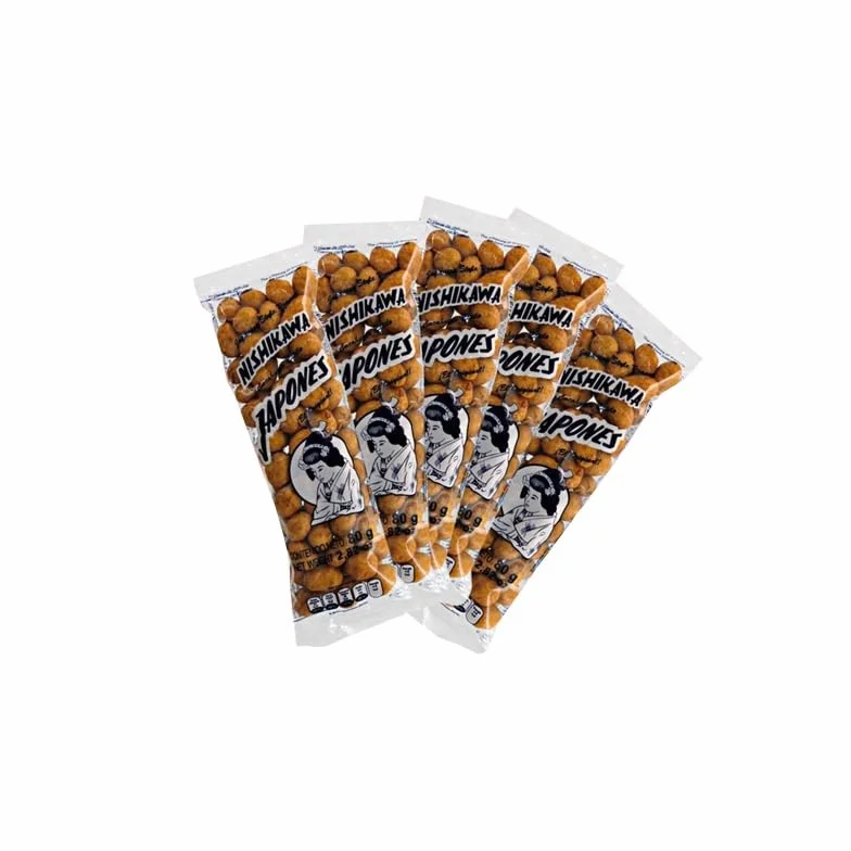 5 cacahuetes japoneses mexicanos Nishikawa en soja, 80 g