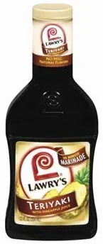 Lawry's Teriyaki with Pineapple Juice Marinade & Sauce 12oz Bottle Pack of 3