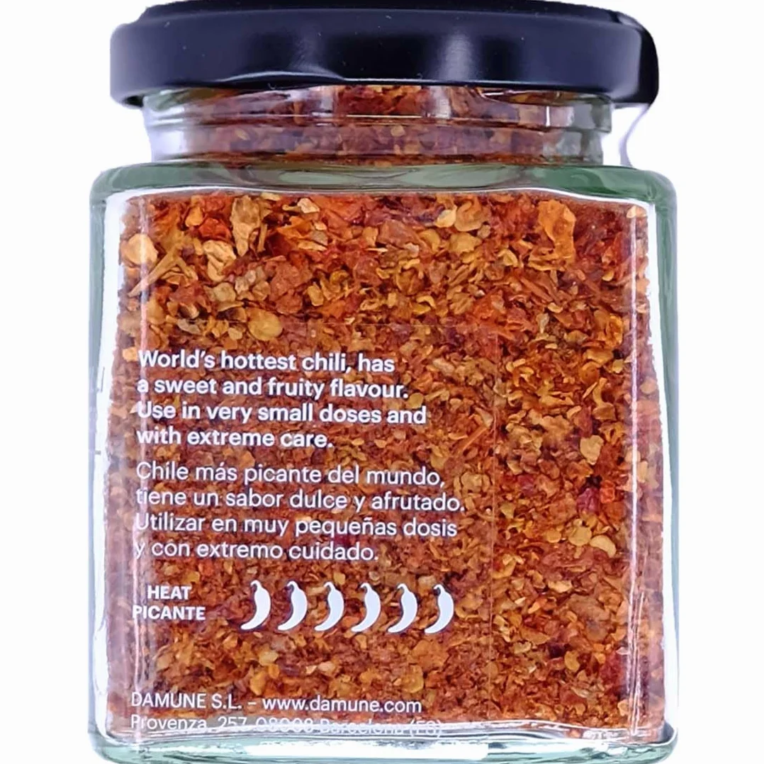 DAMUNE Carolina Reaper Escamas 60g Chile más Picante del Mundo