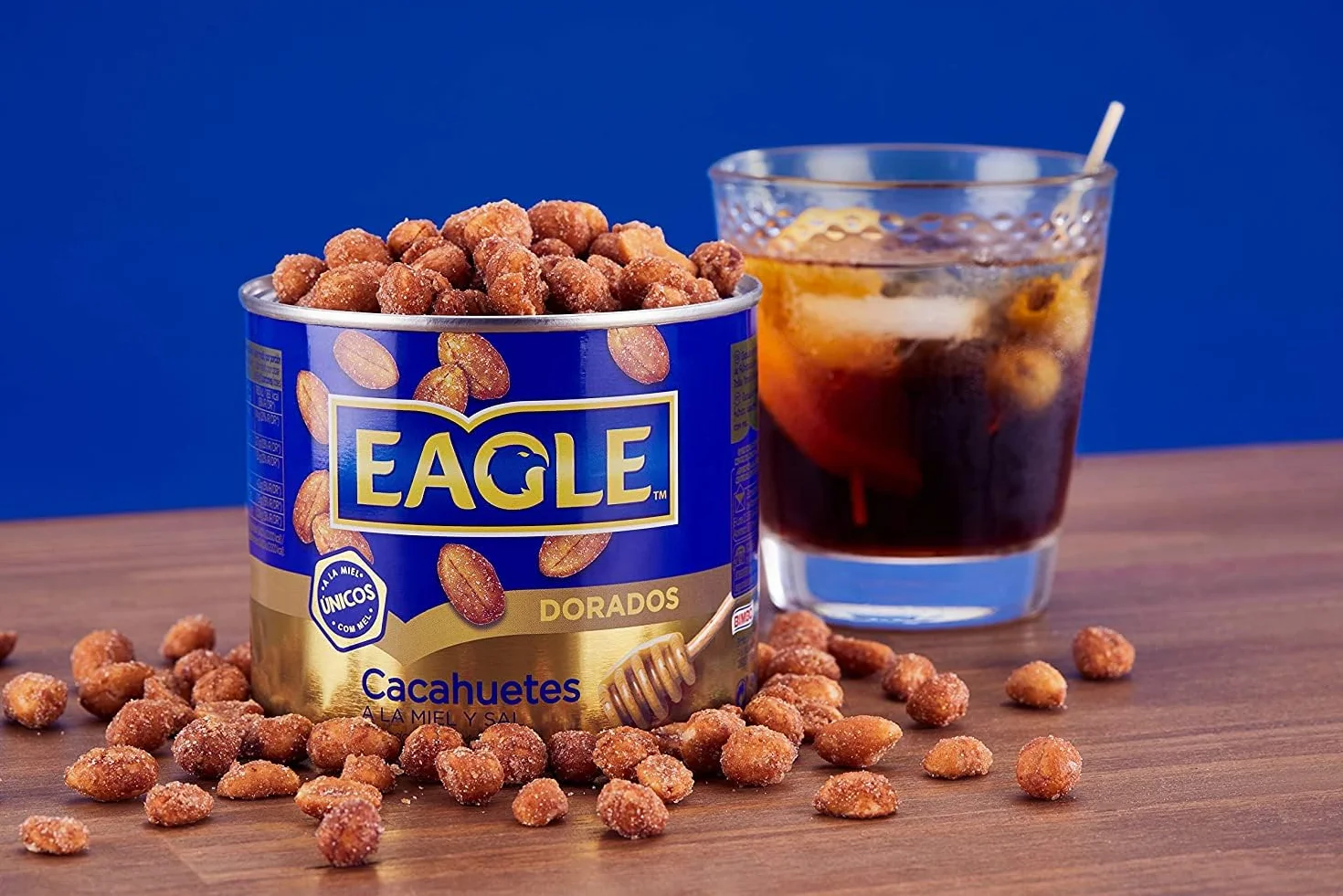 Eagle Cacahuetes Dorados a la Miel y Sal | Pack 2x250g | Snack Crujiente Dulce-Salado | OsoRetail