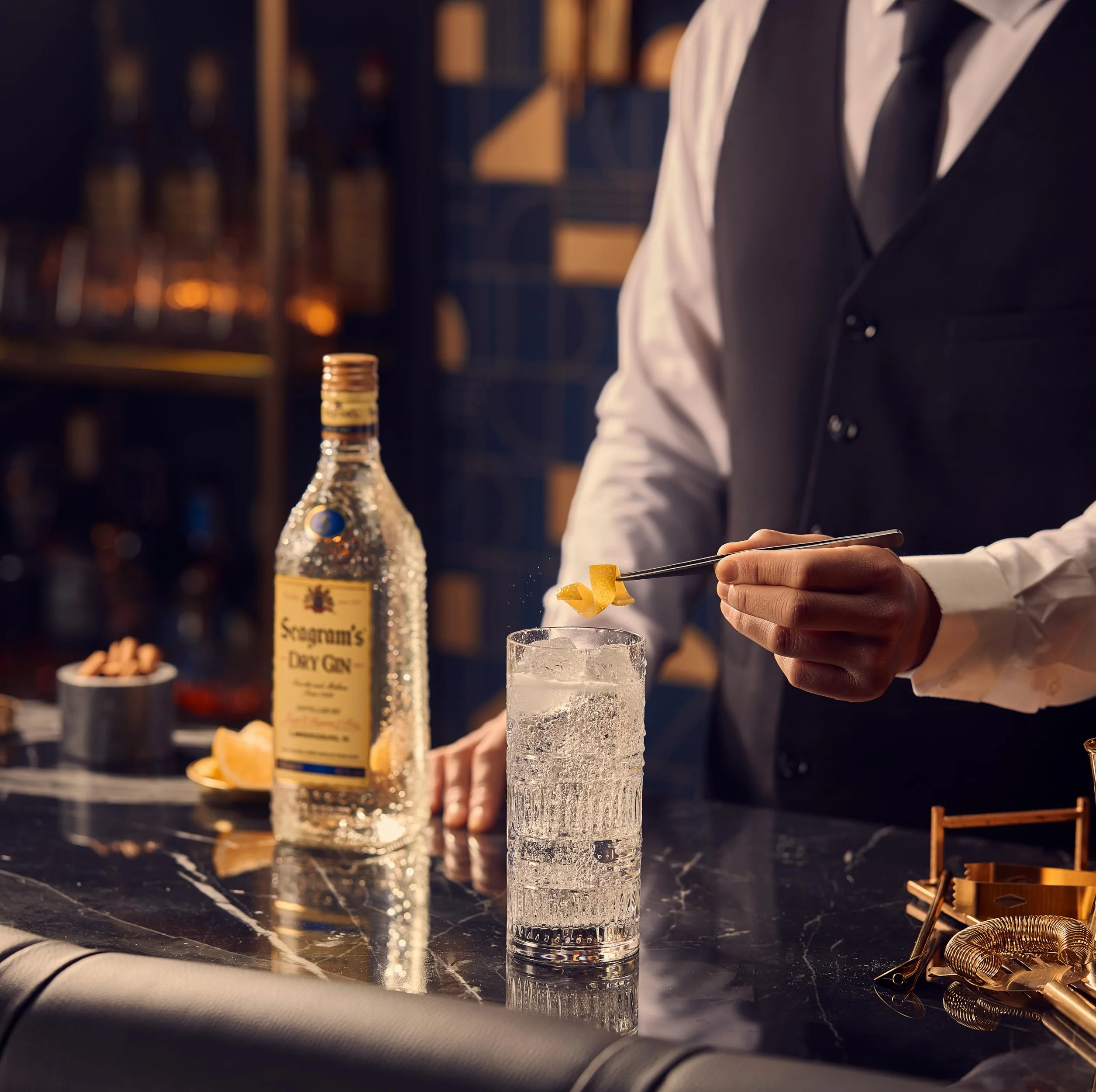 Seagram's Dry Ginebra Premium, 1L