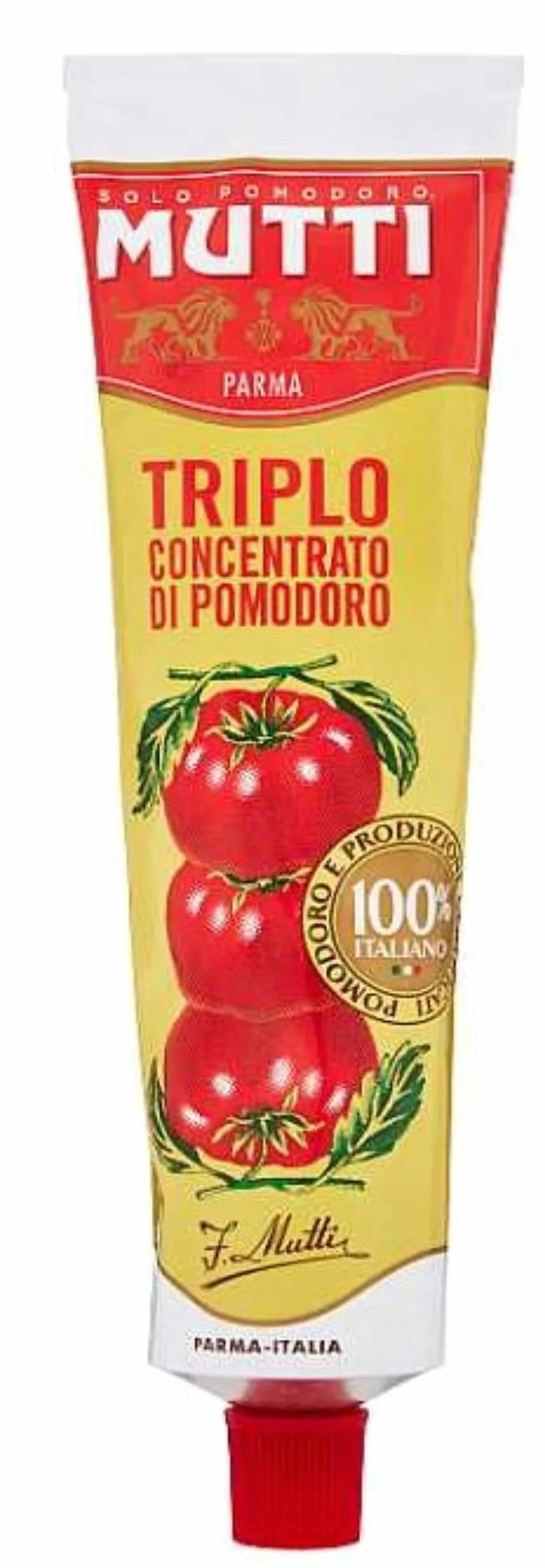 Mutti - Tubo de salsa de tomate triple concentrado, 185 g, 184.8 g, paquete de 4
