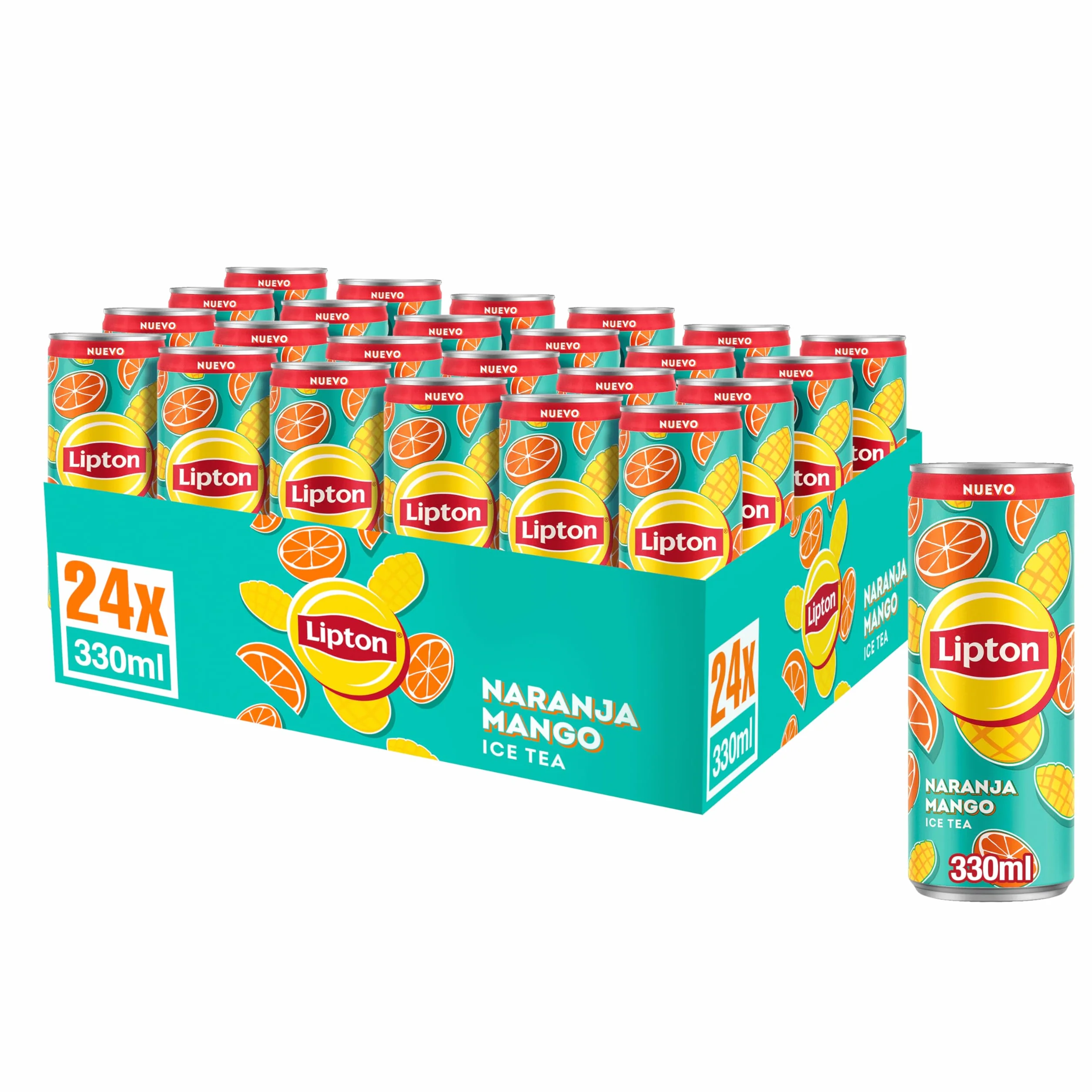 Lipton Ice Tea Naranja Mango Lata 330 ml Bebida Refrescante de Té Negro