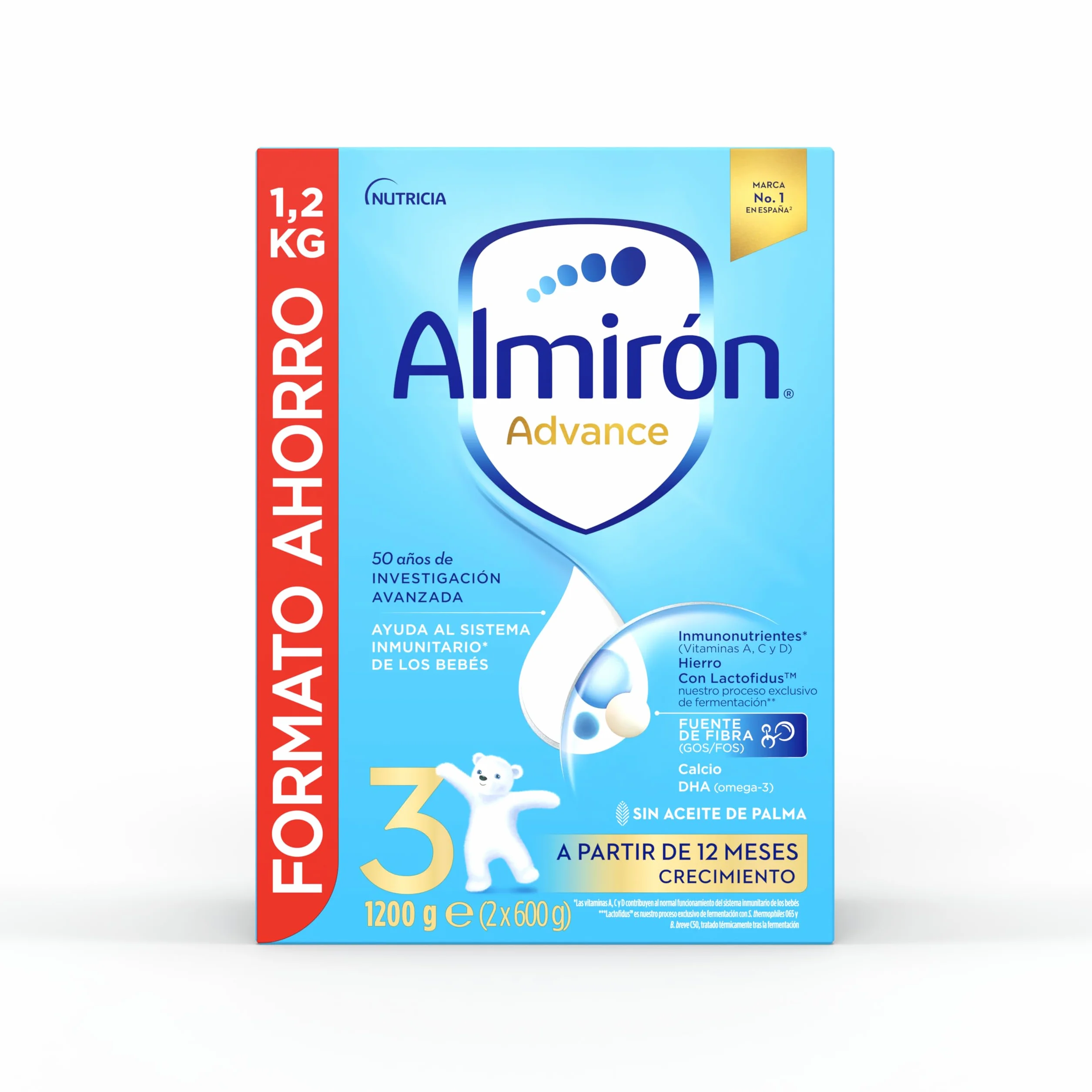 Almirón Advance 3 Leche de Crecimiento en Polvo 1.2kg para Bebé desde 12 Meses